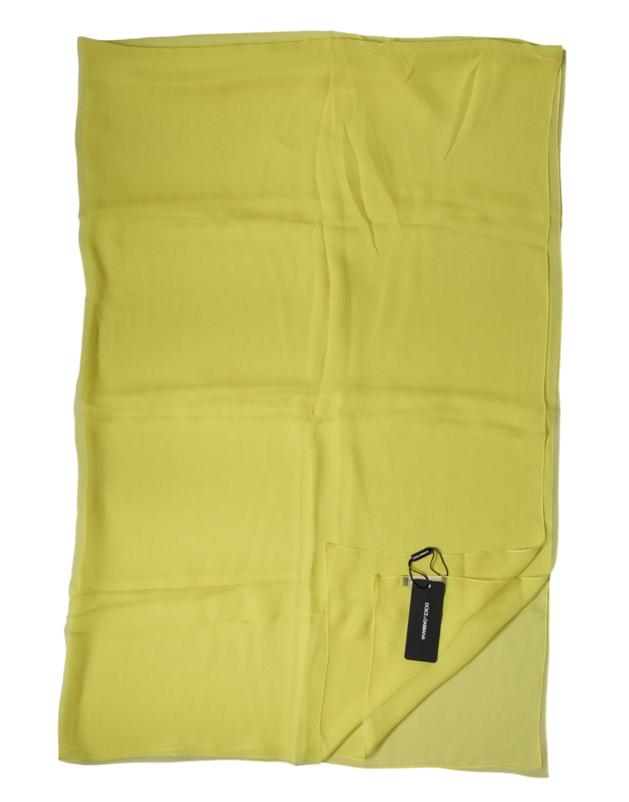 Dolce & Gabbana Yellow Stole Silk Neck Wrap Shawl Men Men's Scarf