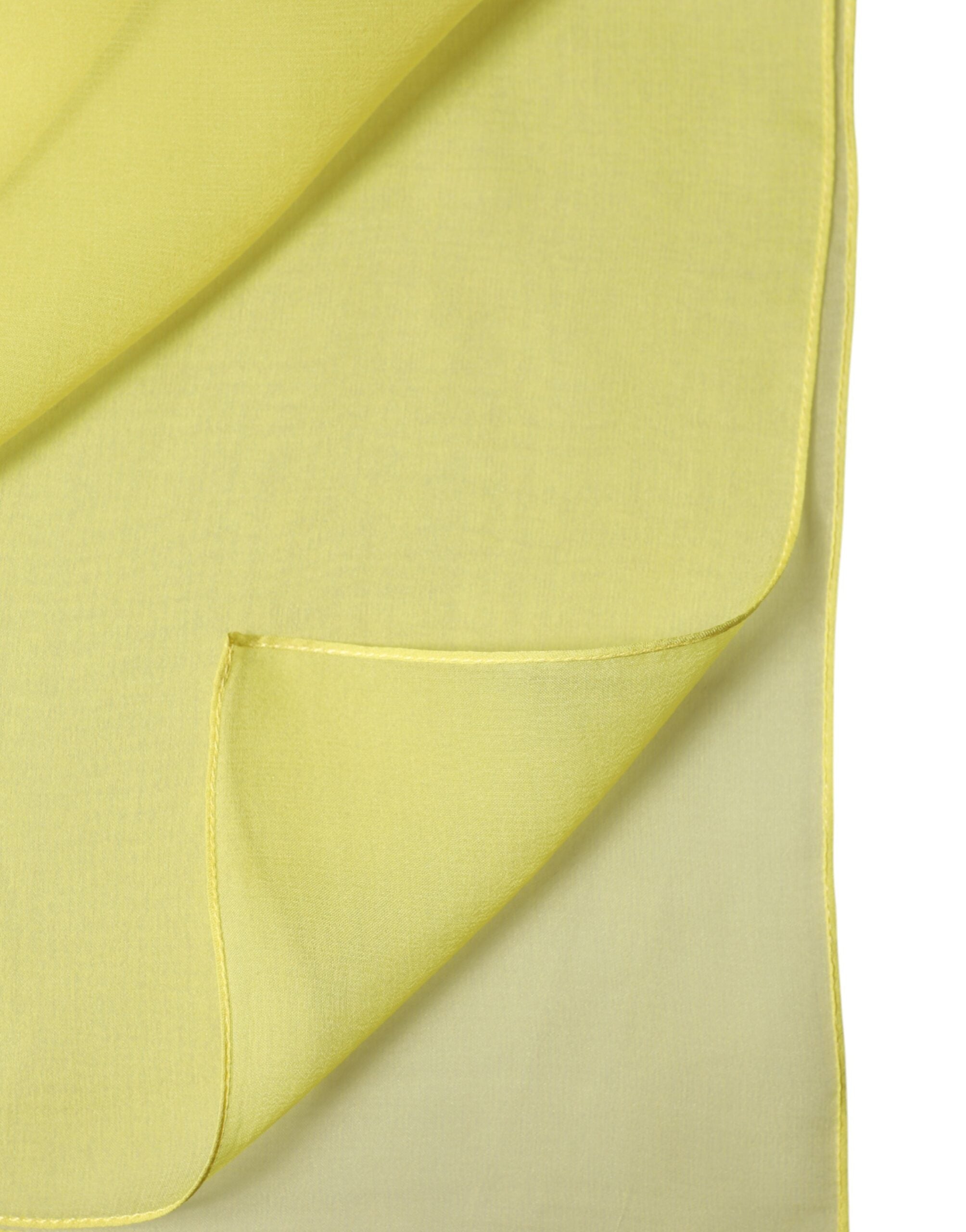 Dolce & Gabbana Yellow Stole Silk Neck Wrap Shawl Men Men's Scarf