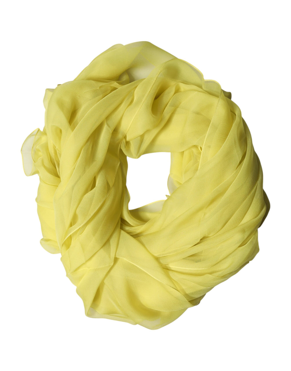 Dolce & Gabbana Yellow Stole Silk Neck Wrap Shawl Men Men's Scarf