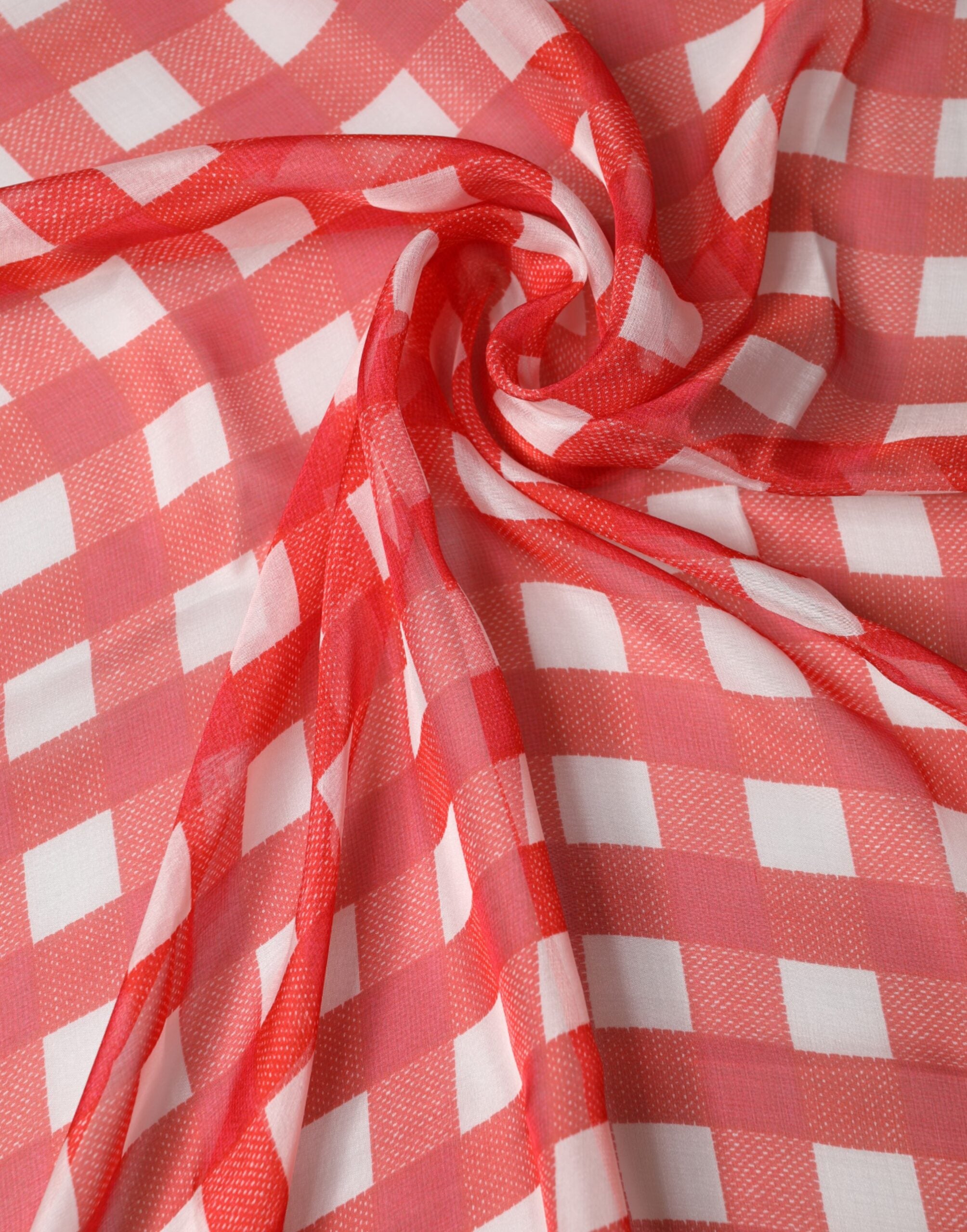 Dolce & Gabbana Red Checkered Stole Neck Wrap Shawl Men's Scarf