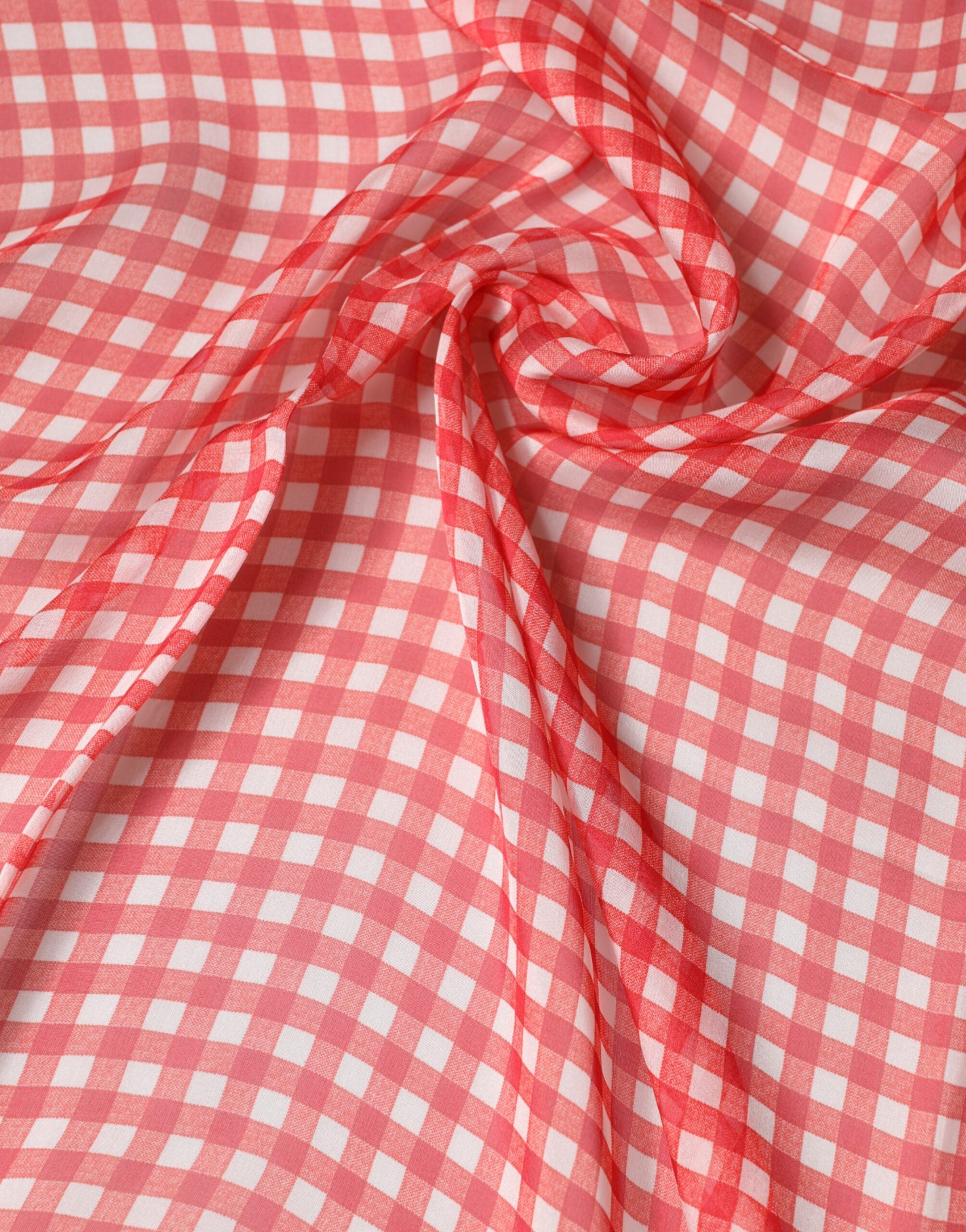 Dolce & Gabbana Red Checkered Silk Neck Wrap Shawl Men's Scarf