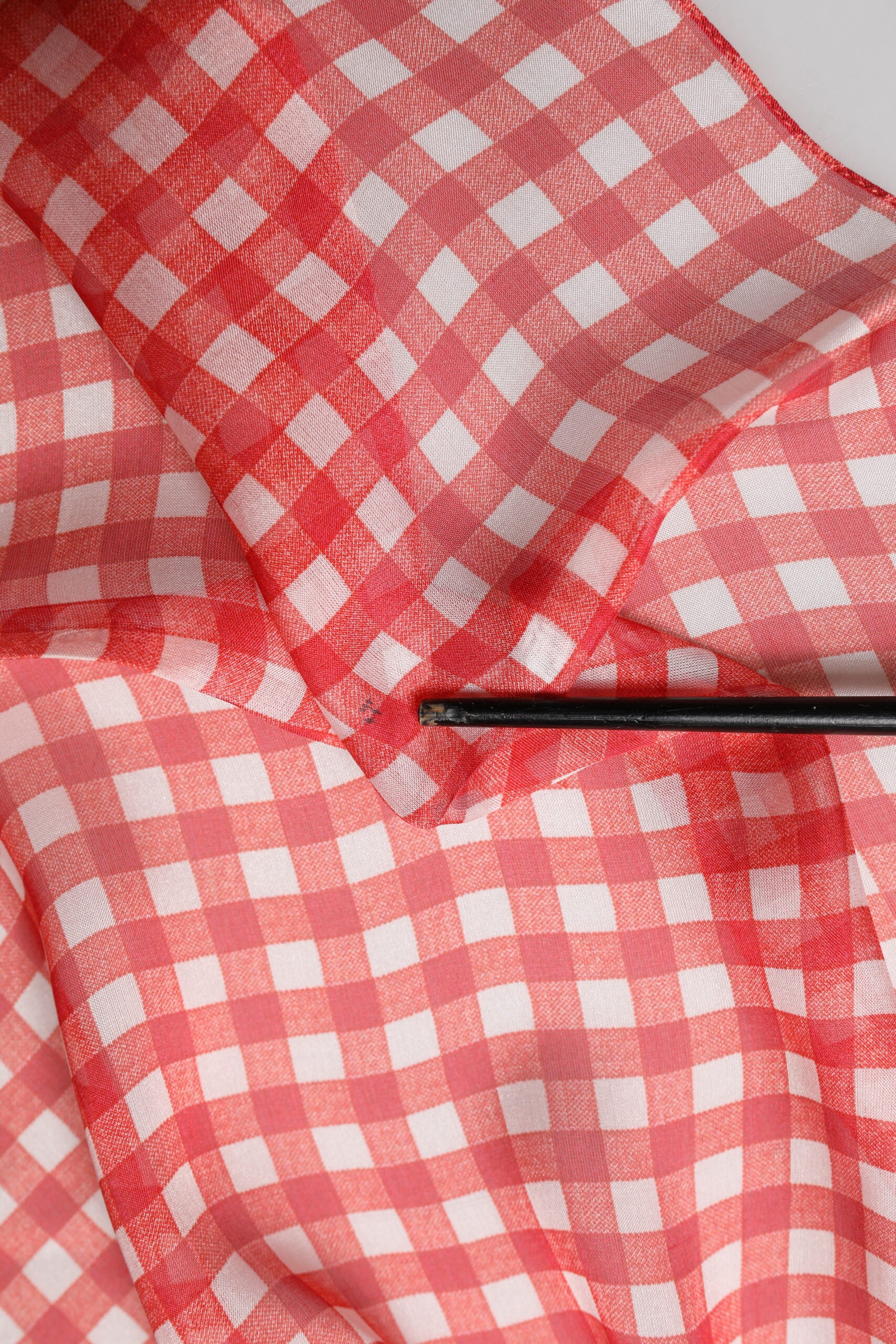 Dolce & Gabbana Red Checkered Plaid Neck Wrap Shawl Men's Scarf (Pre-Owned)