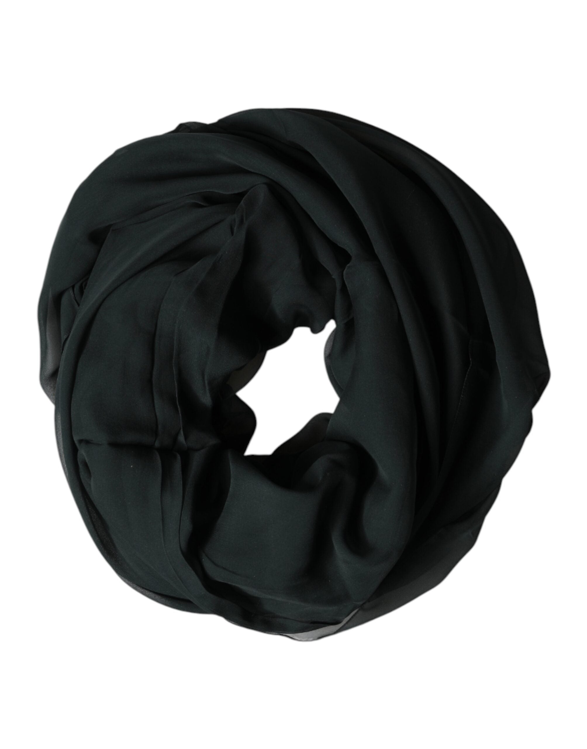 Dolce & Gabbana Dark Green Stole Silk Neck Wrap Shawl Men's Scarf