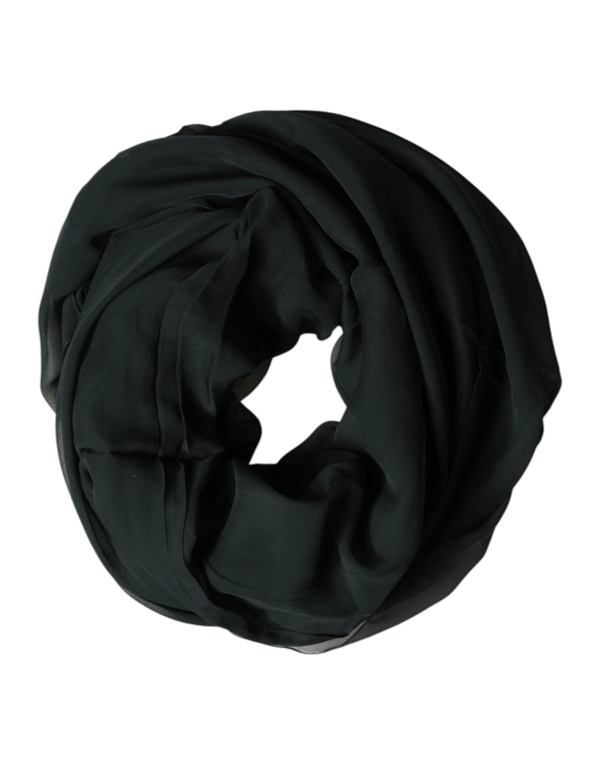 Dolce & Gabbana Dark Green Stole Silk Neck Wrap Shawl Men's Scarf