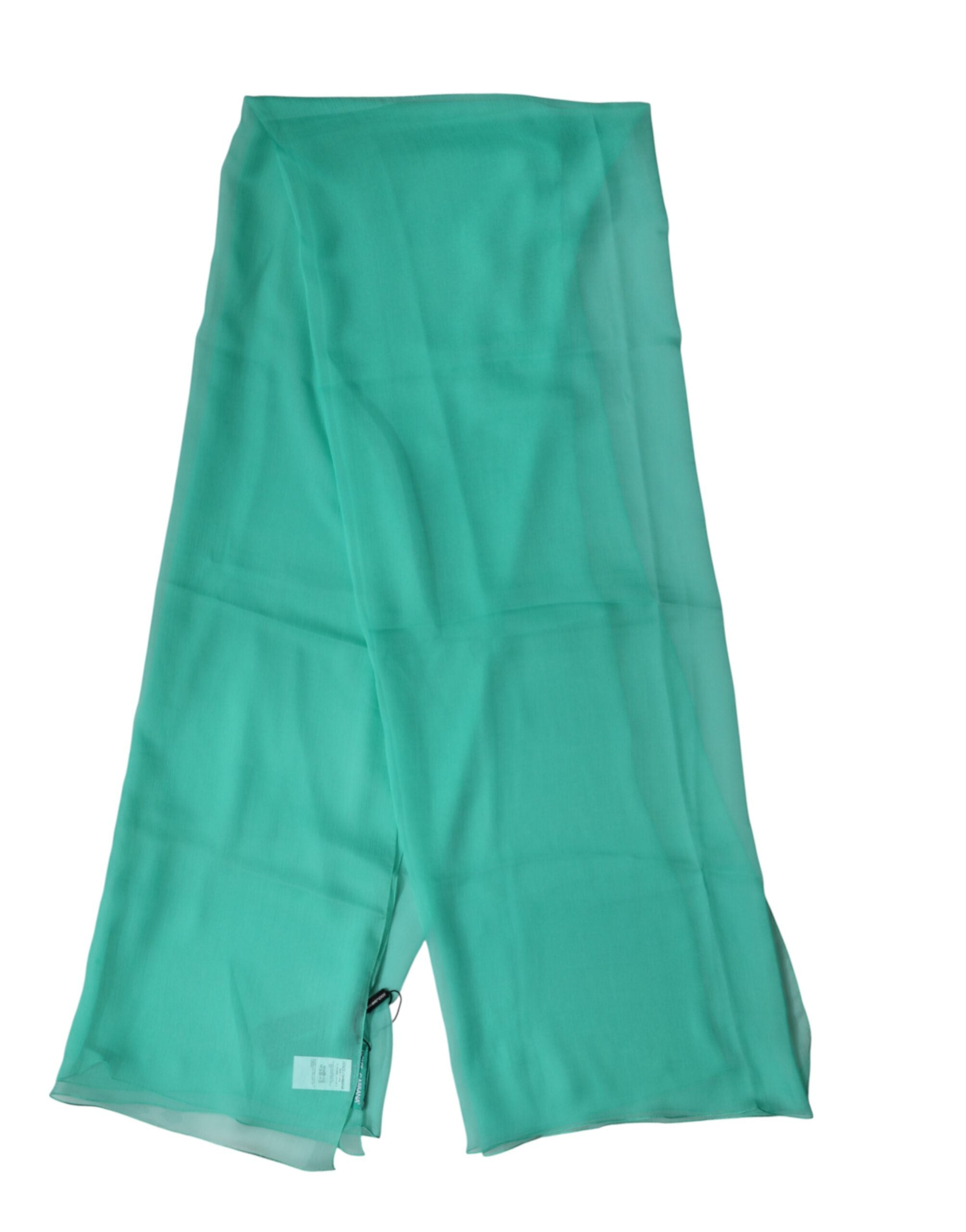 Dolce & Gabbana Teal Stole Silk Neck Wrap Shawl Men Men's Scarf