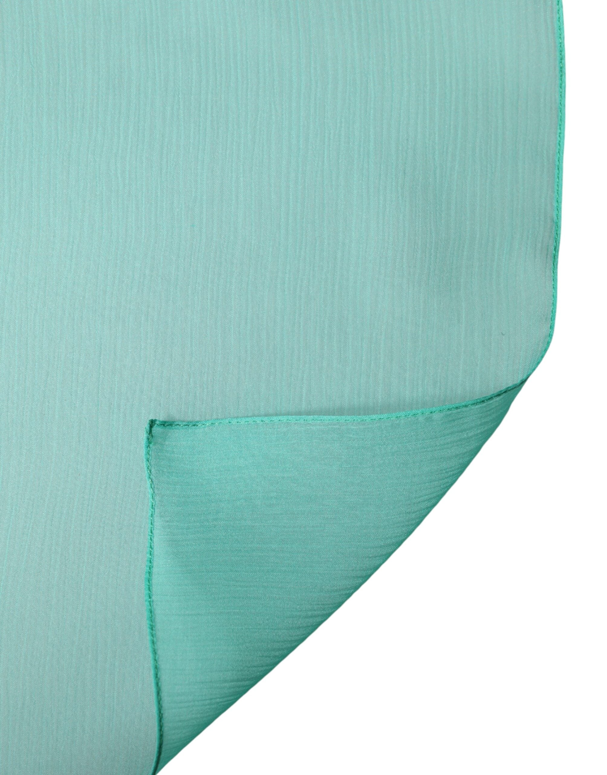 Dolce & Gabbana Teal Stole Silk Neck Wrap Shawl Men Men's Scarf