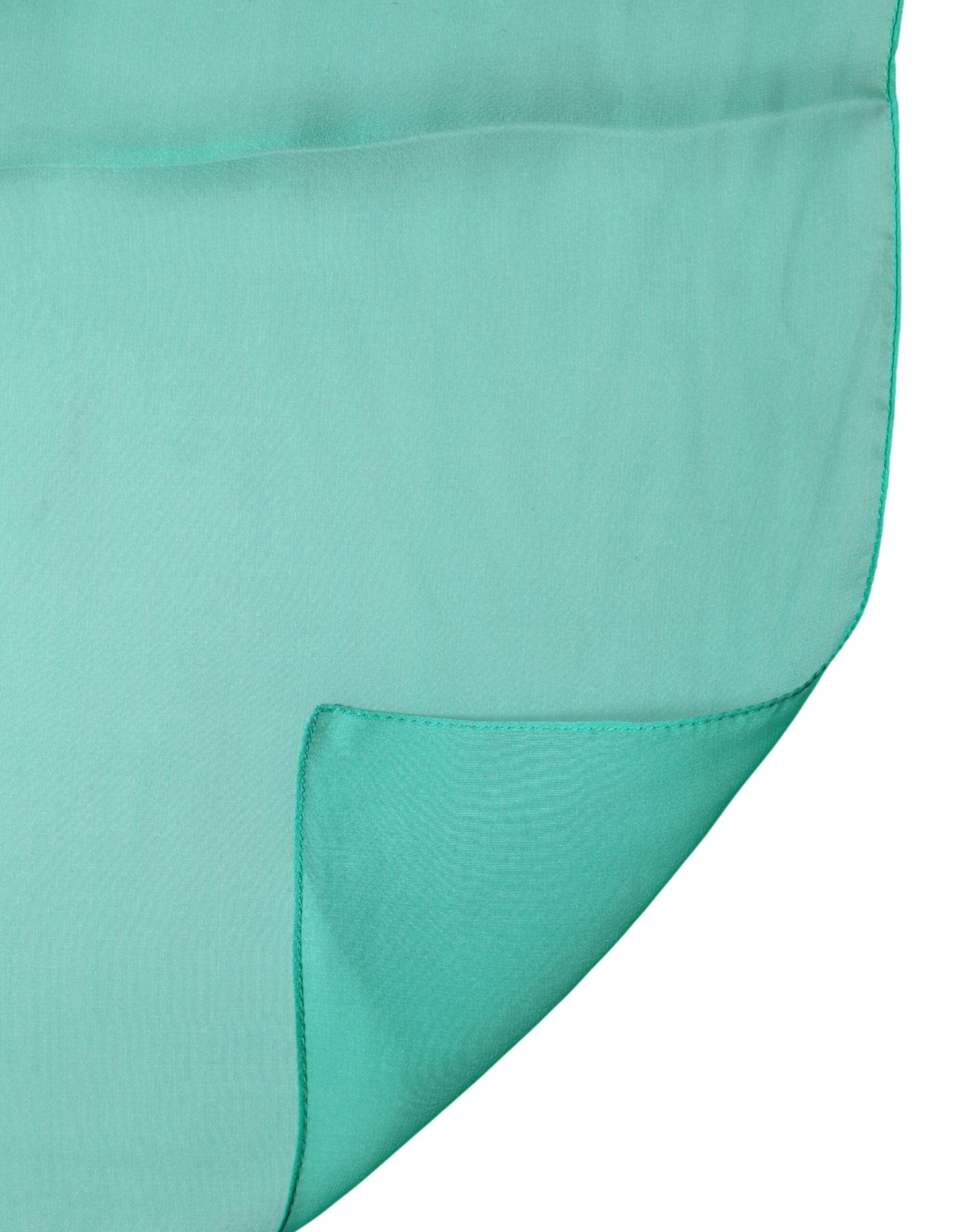 Dolce & Gabbana Green Stole Silk Neck Wrap Shawl Men's Scarf