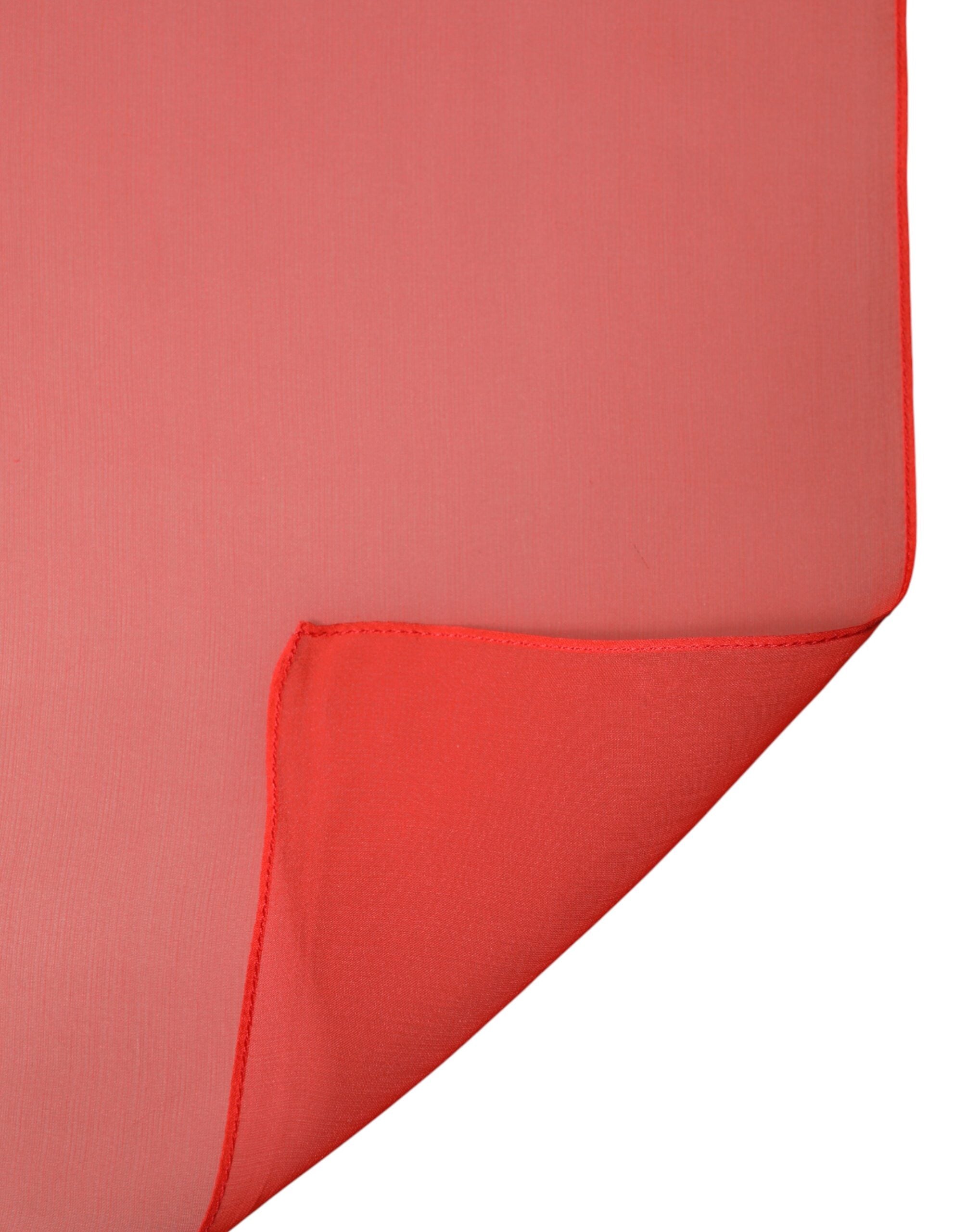 Dolce & Gabbana Red Stole Silk Neck Wrap Shawl Men's Scarf