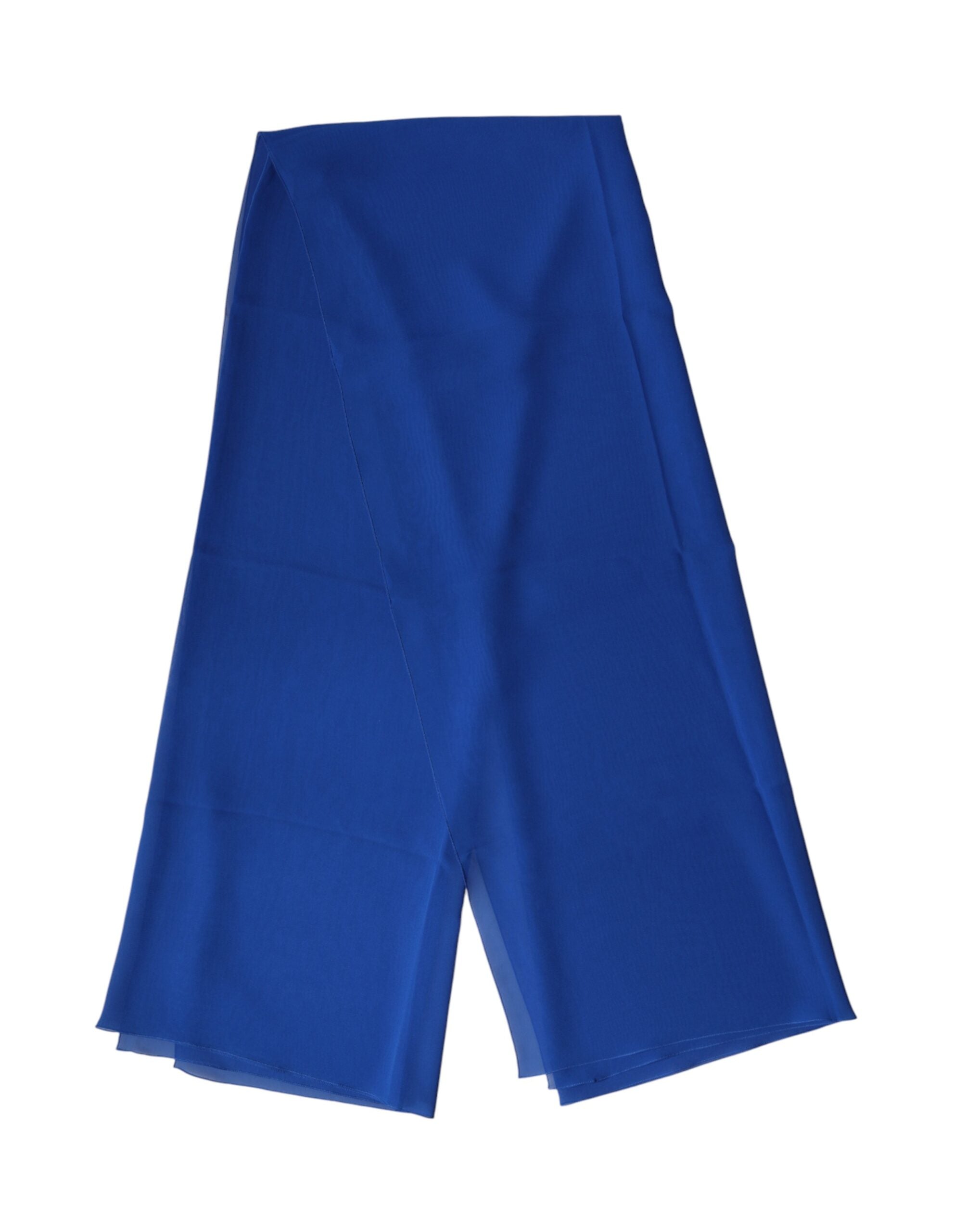 Dolce & Gabbana Blue Silk Stole Neck Wrap Shawl Men Men's Scarf