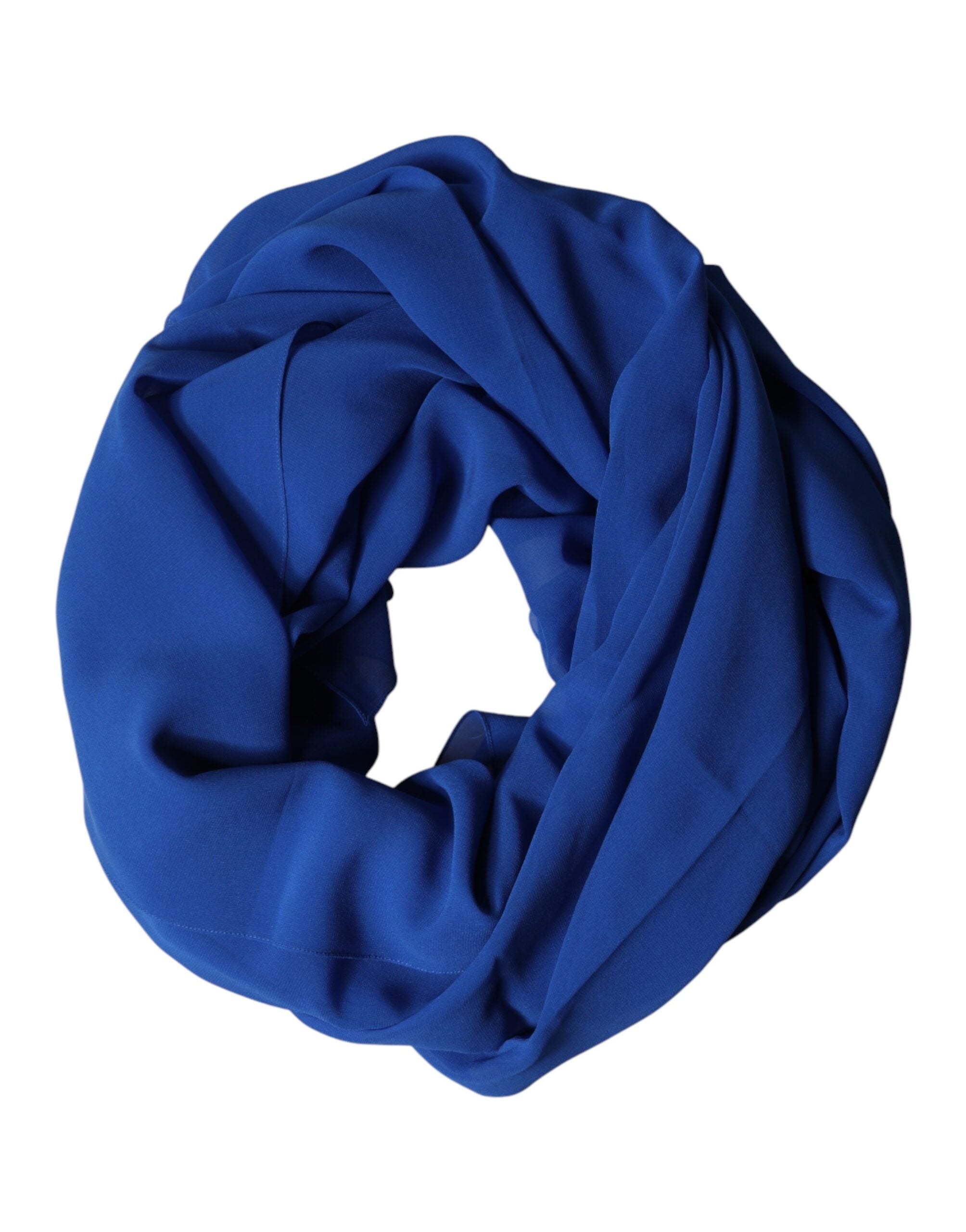 Dolce & Gabbana Blue Silk Stole Neck Wrap Shawl Men Men's Scarf
