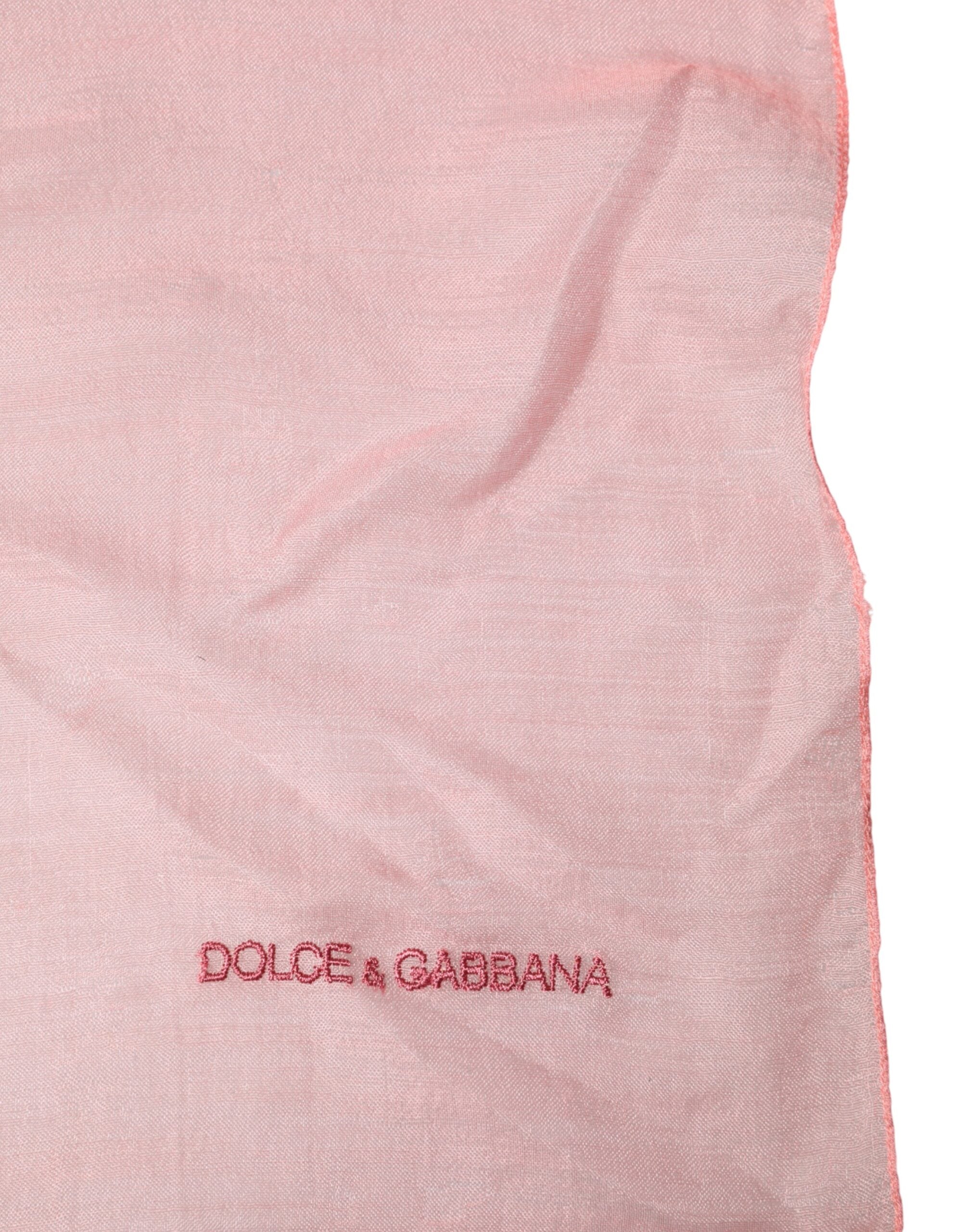 Dolce & Gabbana Light Pink Stole Neck Wrap Shawl Men's Scarf (Pre-Owned)