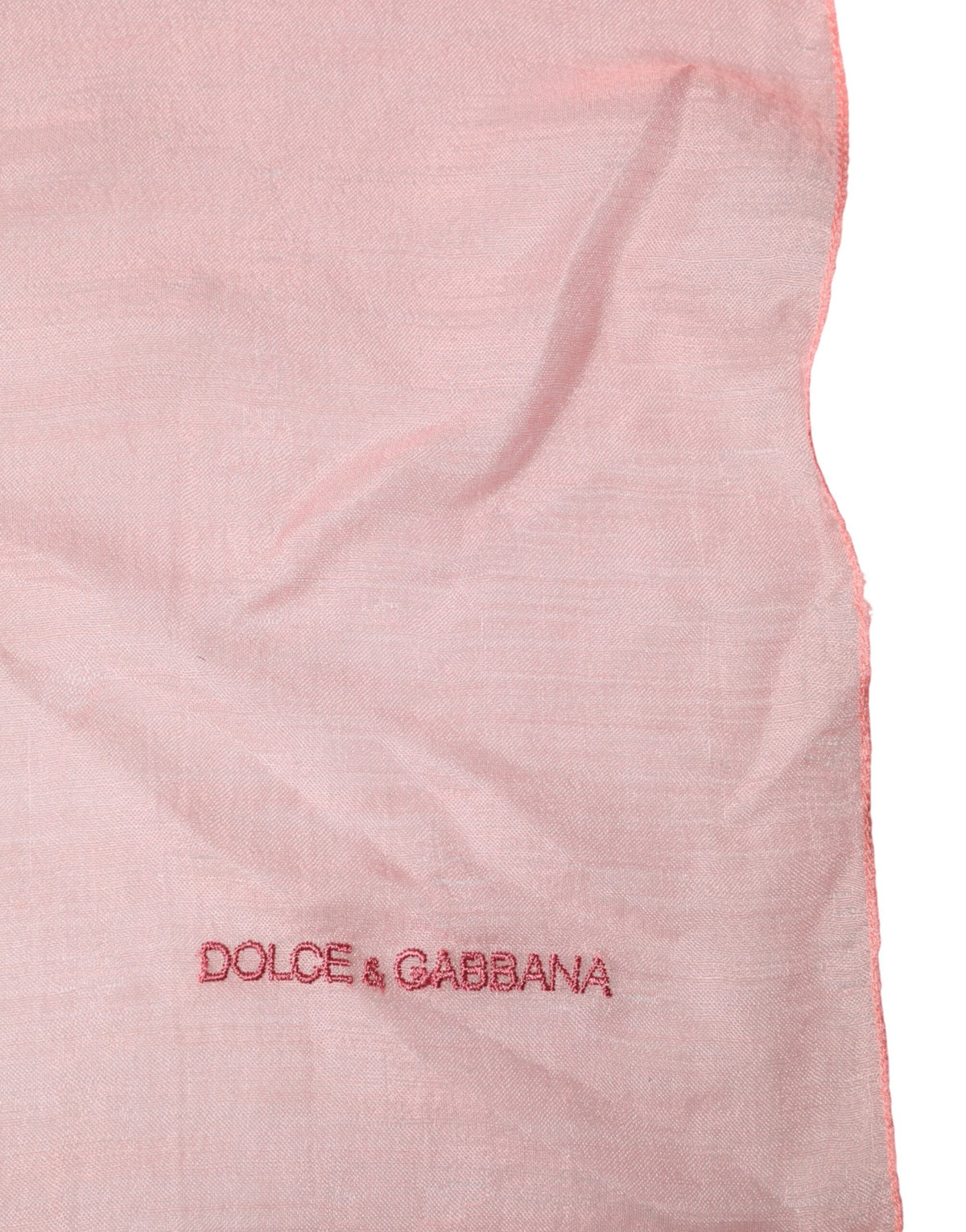 Dolce & Gabbana Light Pink Cashmere Neck Wrap Shawl Men's Scarf