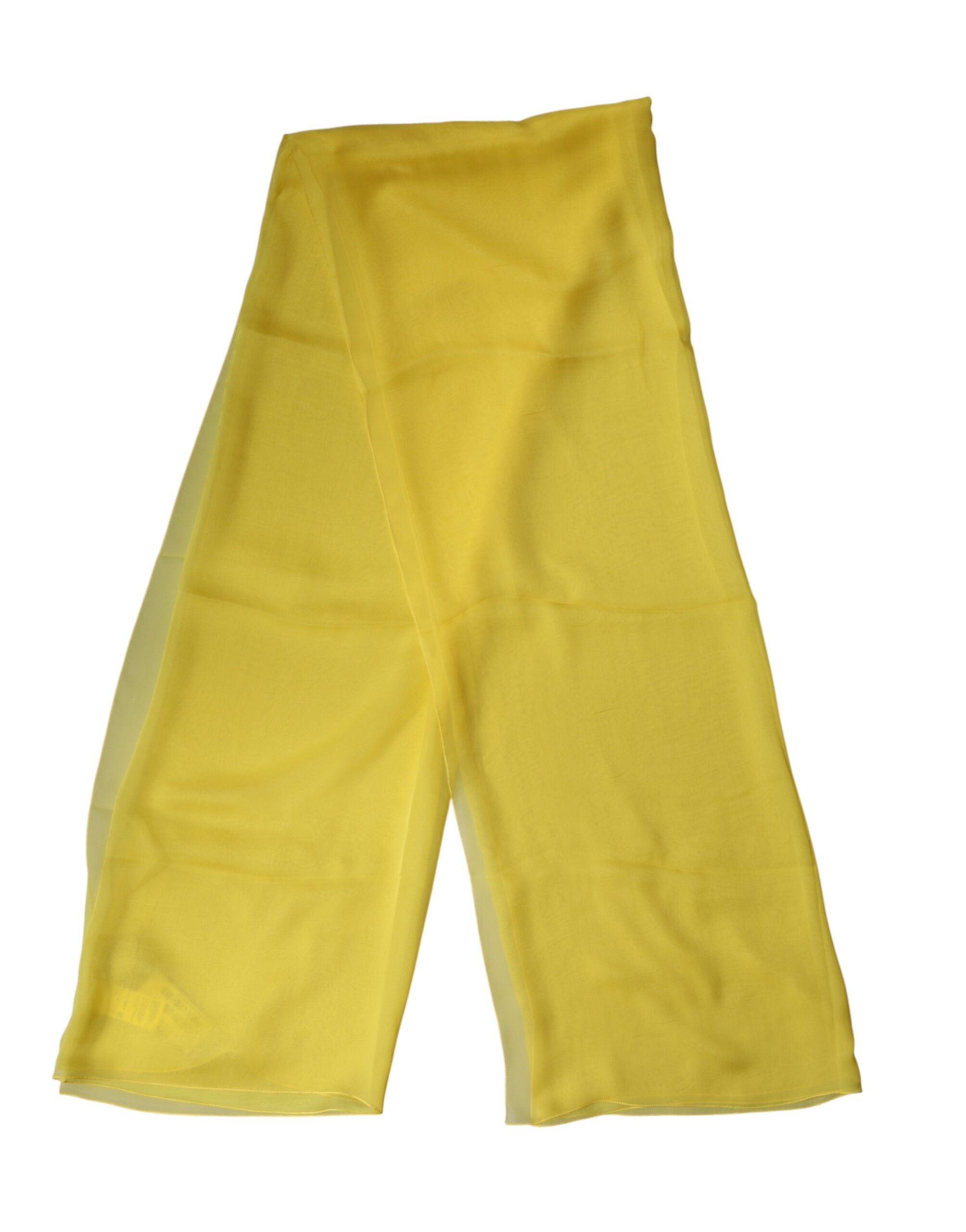 Dolce & Gabbana Yellow Silk Stole Neck Wrap Shawl Men 200cm x 130cm Men's Scarf
