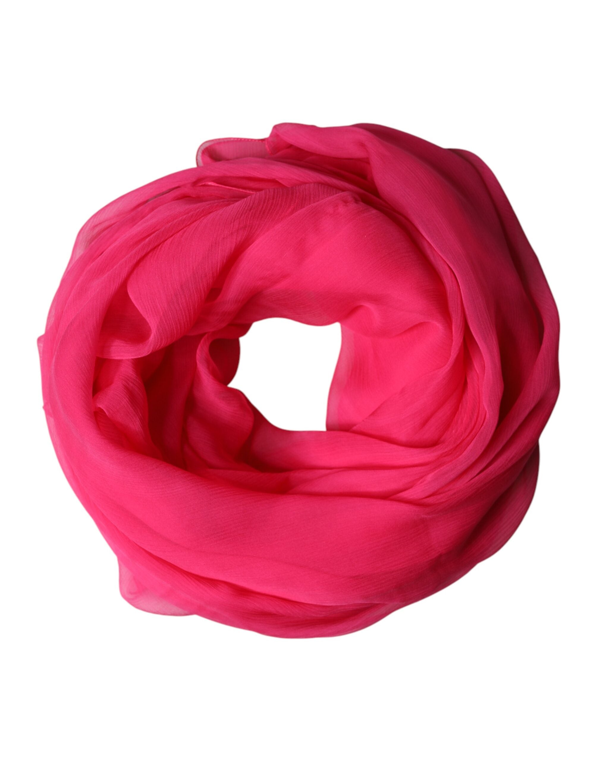 Dolce & Gabbana Pink Silk Stole Neck Wrap Shawl Men 174cm x 128.5cm Men's Scarf