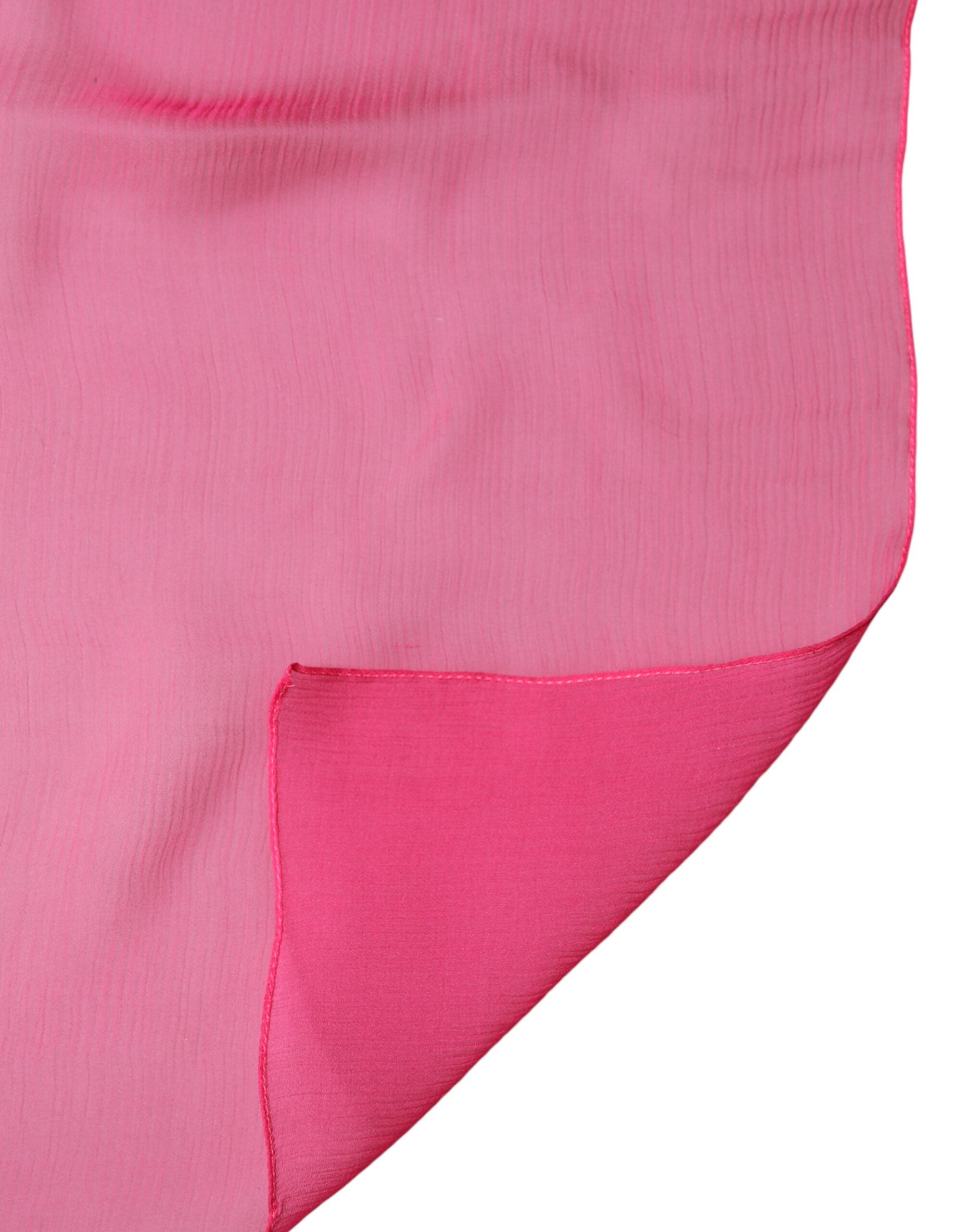 Dolce & Gabbana Pink Silk Stole Neck Wrap Shawl Men 174cm x 128.5cm Men's Scarf