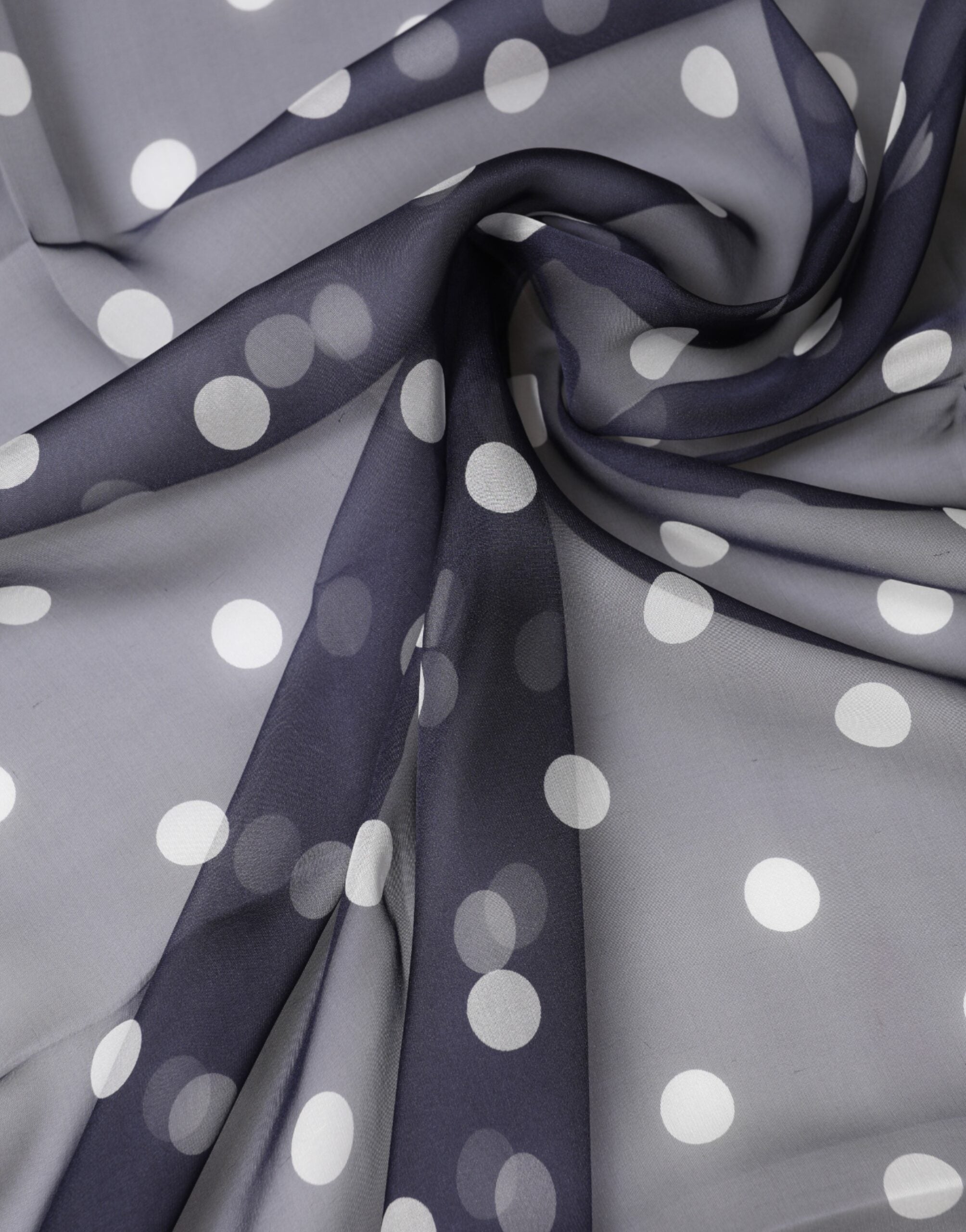 Dolce & Gabbana Blue Polka Dot Silk Neck Wrap Shawl 205cm x 132cm Men's Scarf