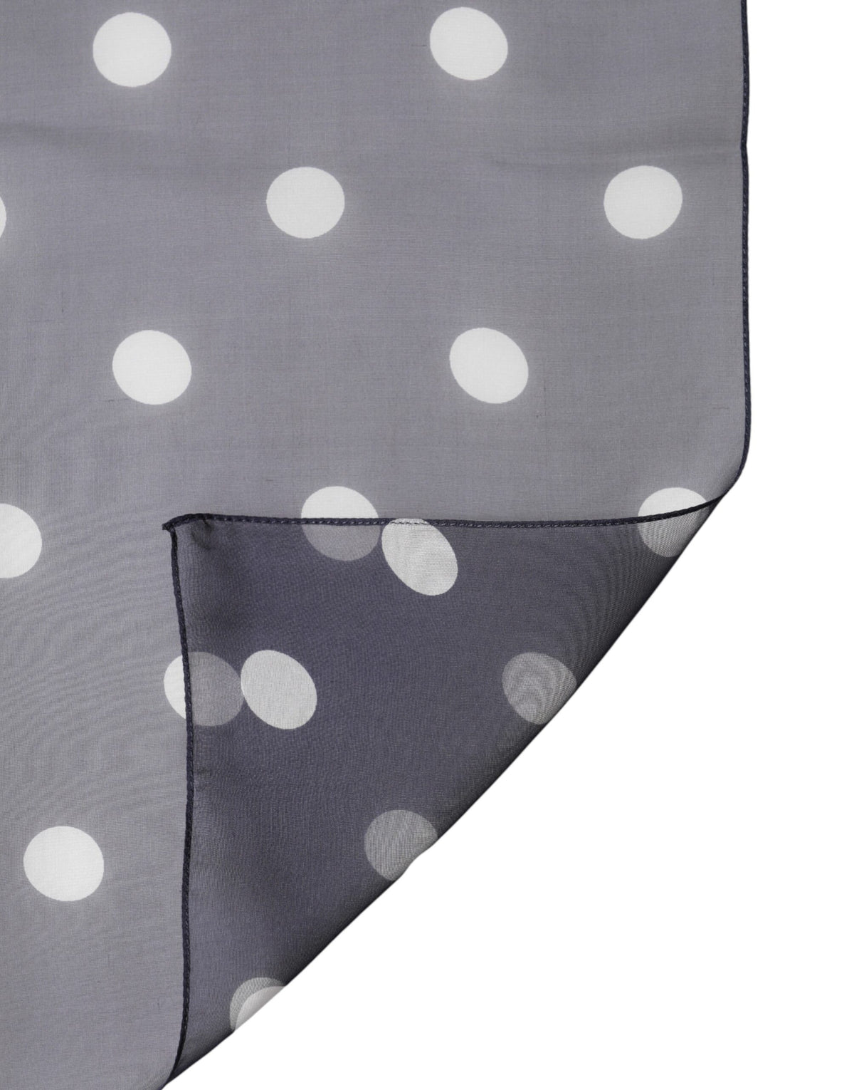 Dolce & Gabbana Blue Polka Dot Silk Square Foulard 91.5cm x 89.5cm Men's Scarf