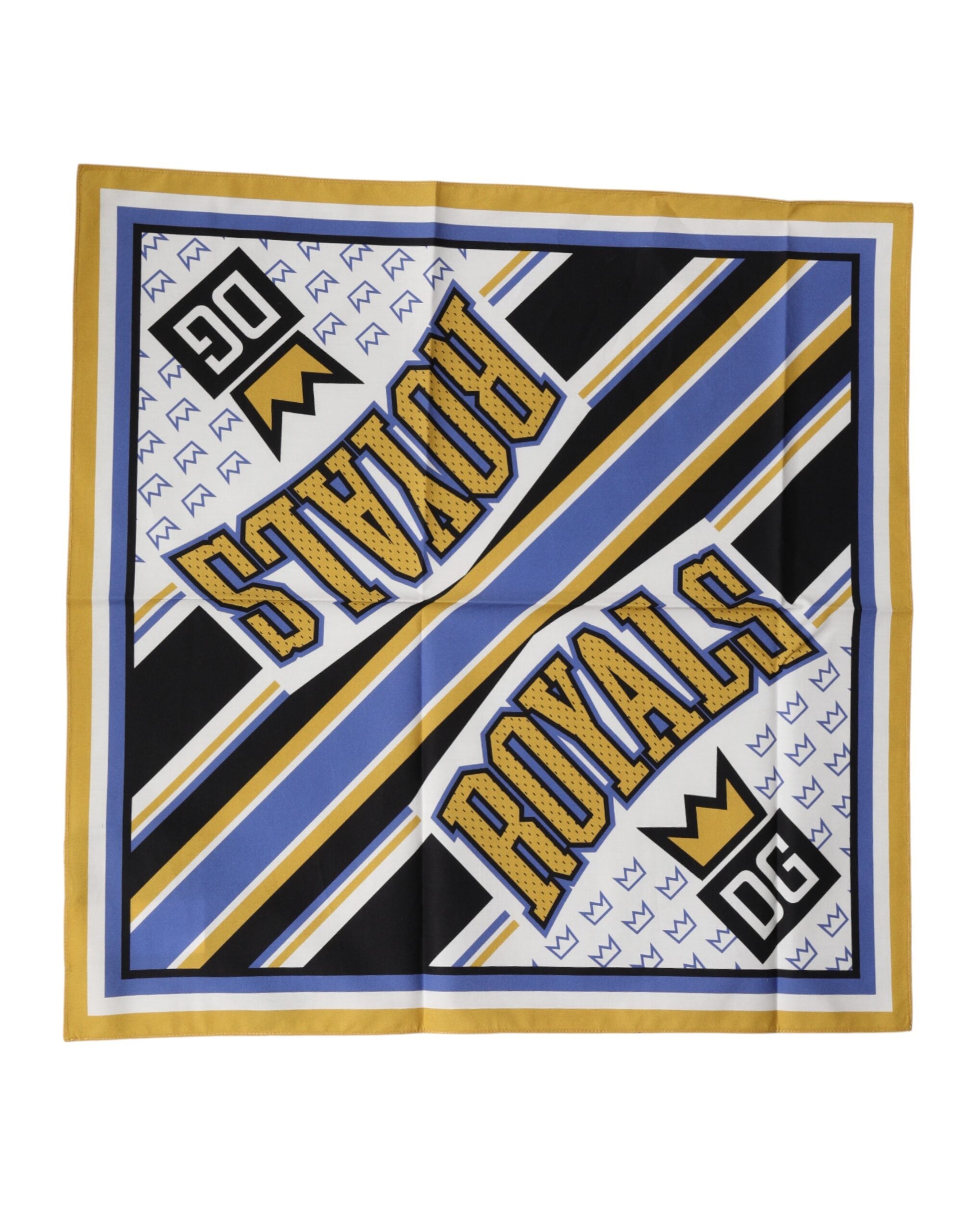 Dolce & Gabbana Multicolor DG Royals Square Foulard Men 50cm x 50cm Men's Scarf