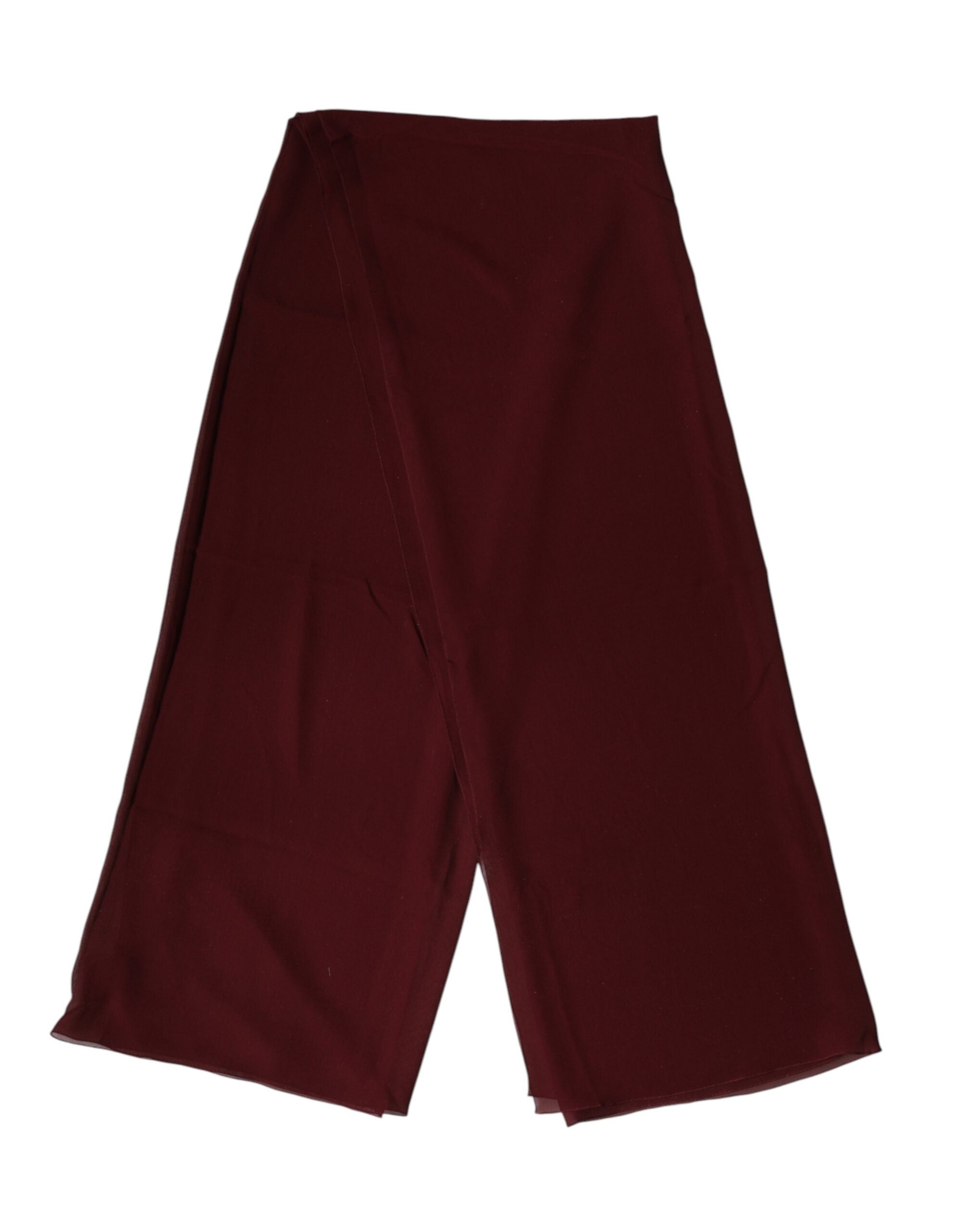 Dolce & Gabbana Maroon Silk Stole Neck Wrap Shawl Men 200cm x 130cm Men's Scarf