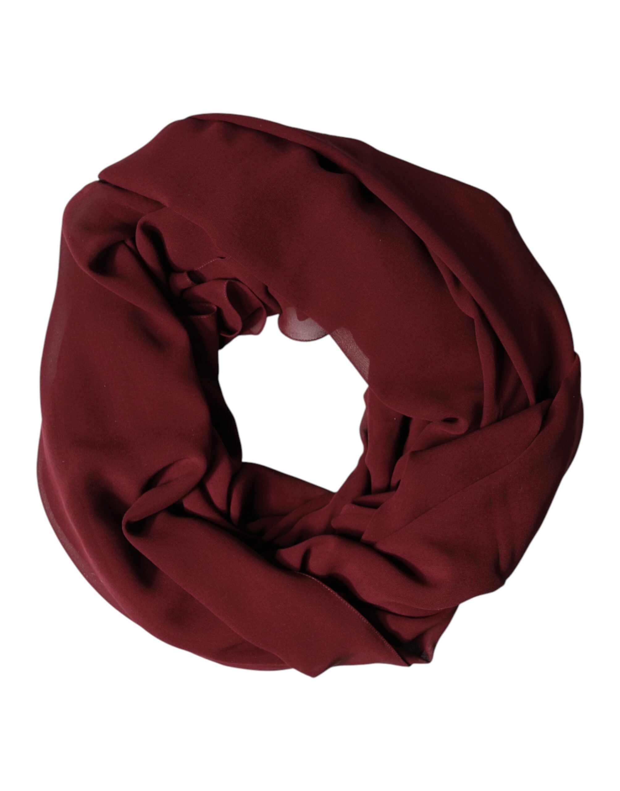 Dolce & Gabbana Maroon Silk Stole Neck Wrap Shawl Men 200cm x 130cm Men's Scarf