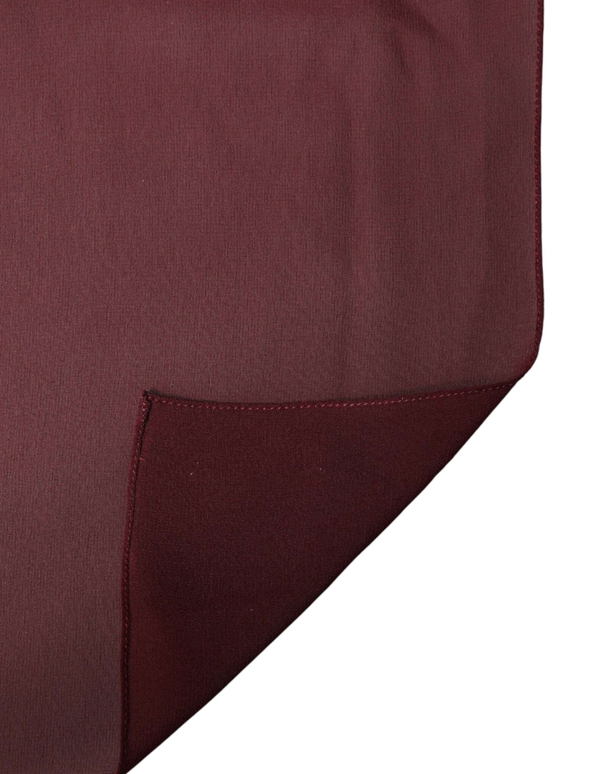 Dolce & Gabbana Maroon Silk Stole Neck Wrap Shawl Men 200cm x 130cm Men's Scarf