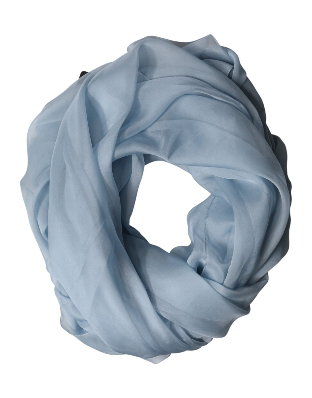 Dolce & Gabbana Light Blue Silk Stole Neck Wrap Shawl 200cm x 130cm Men's Scarf