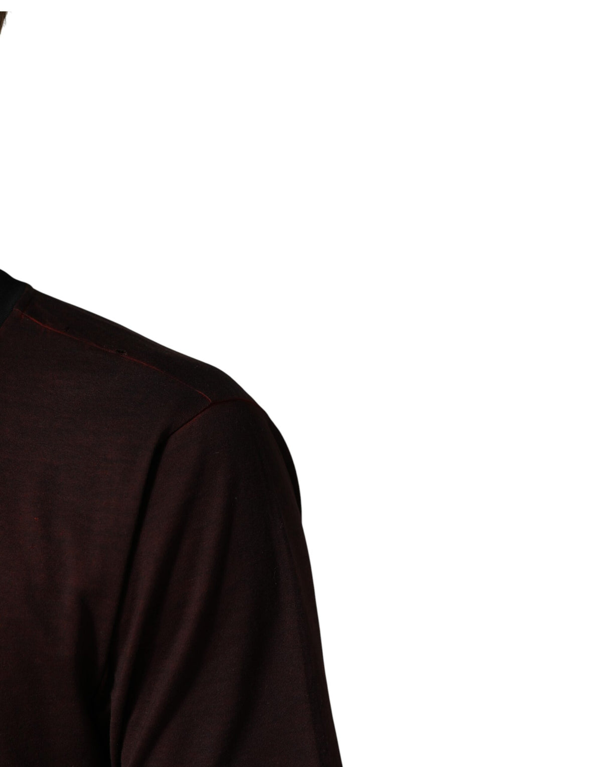 Dolce & Gabbana Maroon DG Crown Cotton Crew Neck Men Men's T-shirt