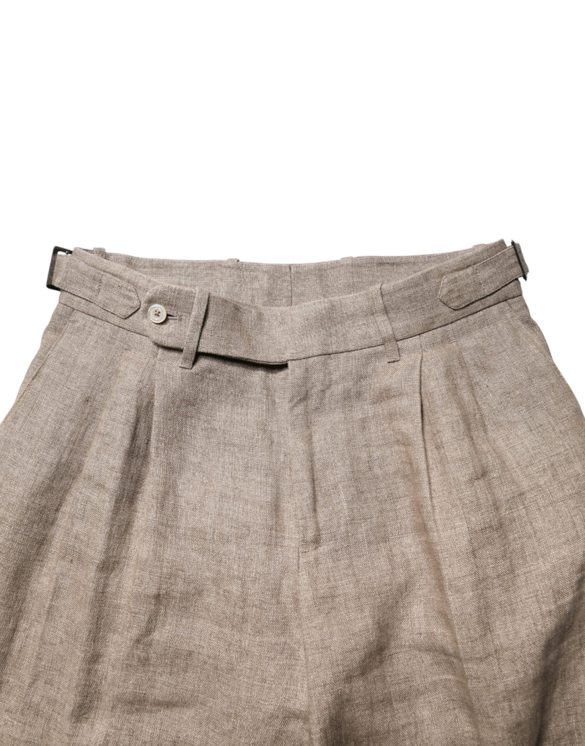 Dolce & Gabbana Beige Linen Double Breasted 2 Piece Men Men's Suit (Pre-Owned)