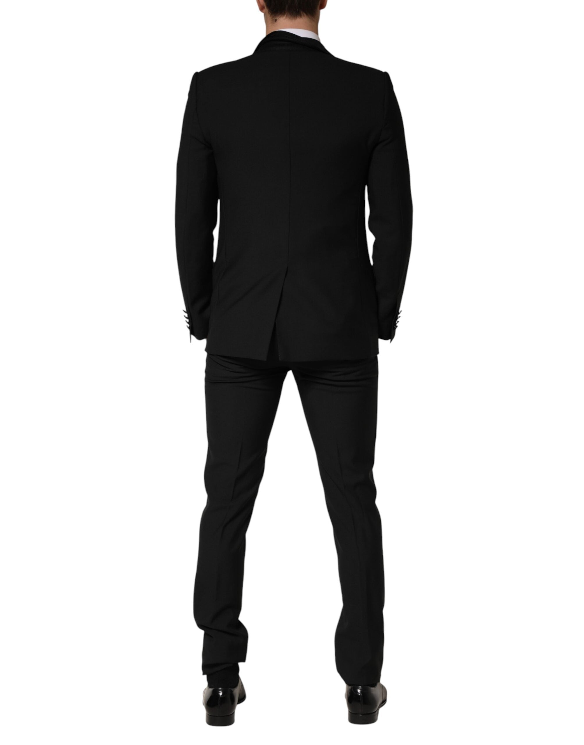 Dolce & Gabbana Dark Gray Wool Single Breasted 3 Piece Men Men's Suit (Pre-Owned)