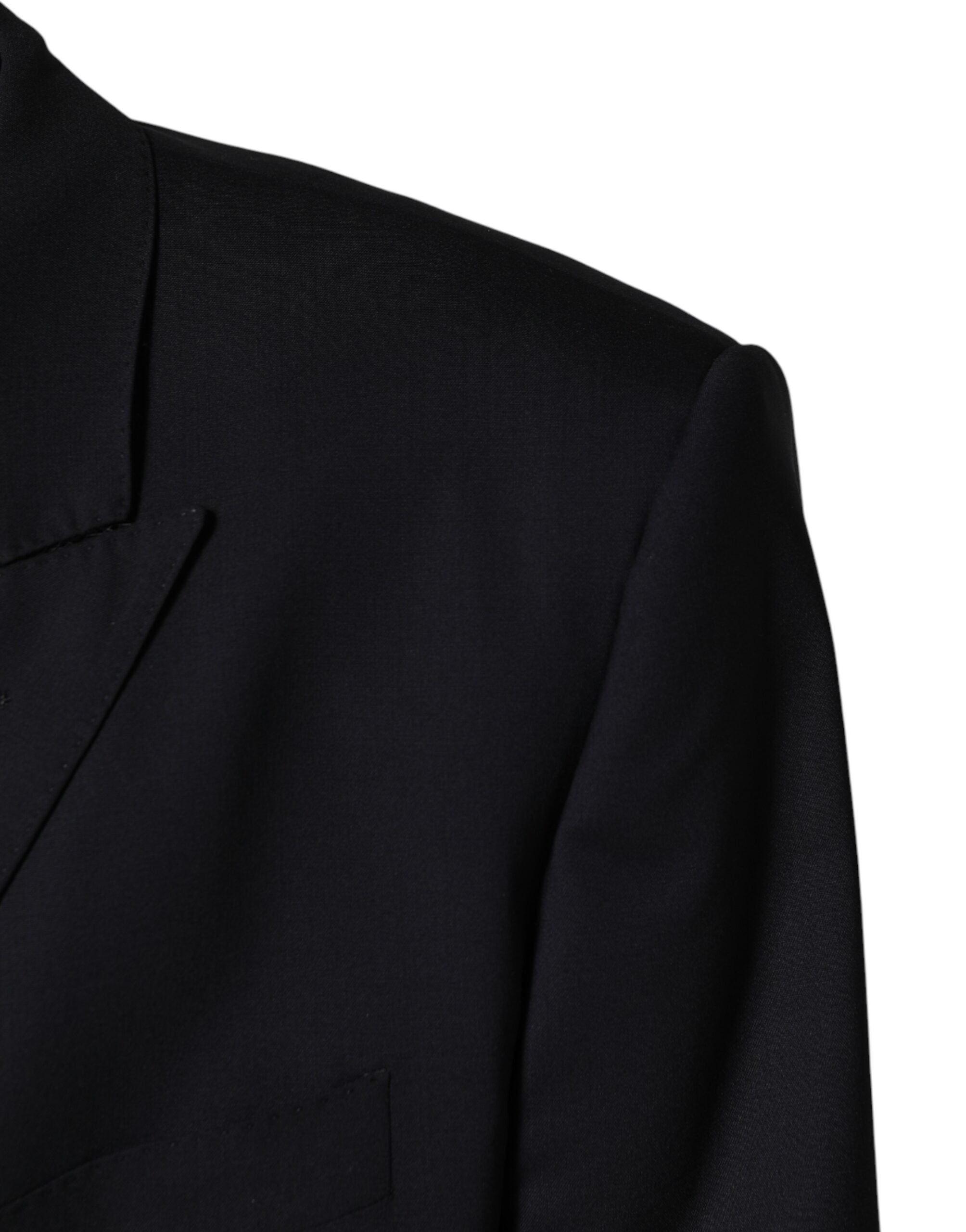 Dolce & Gabbana Blue Wool Double Breasted 2 Piece Men Men's Suit (Pre-Owned)