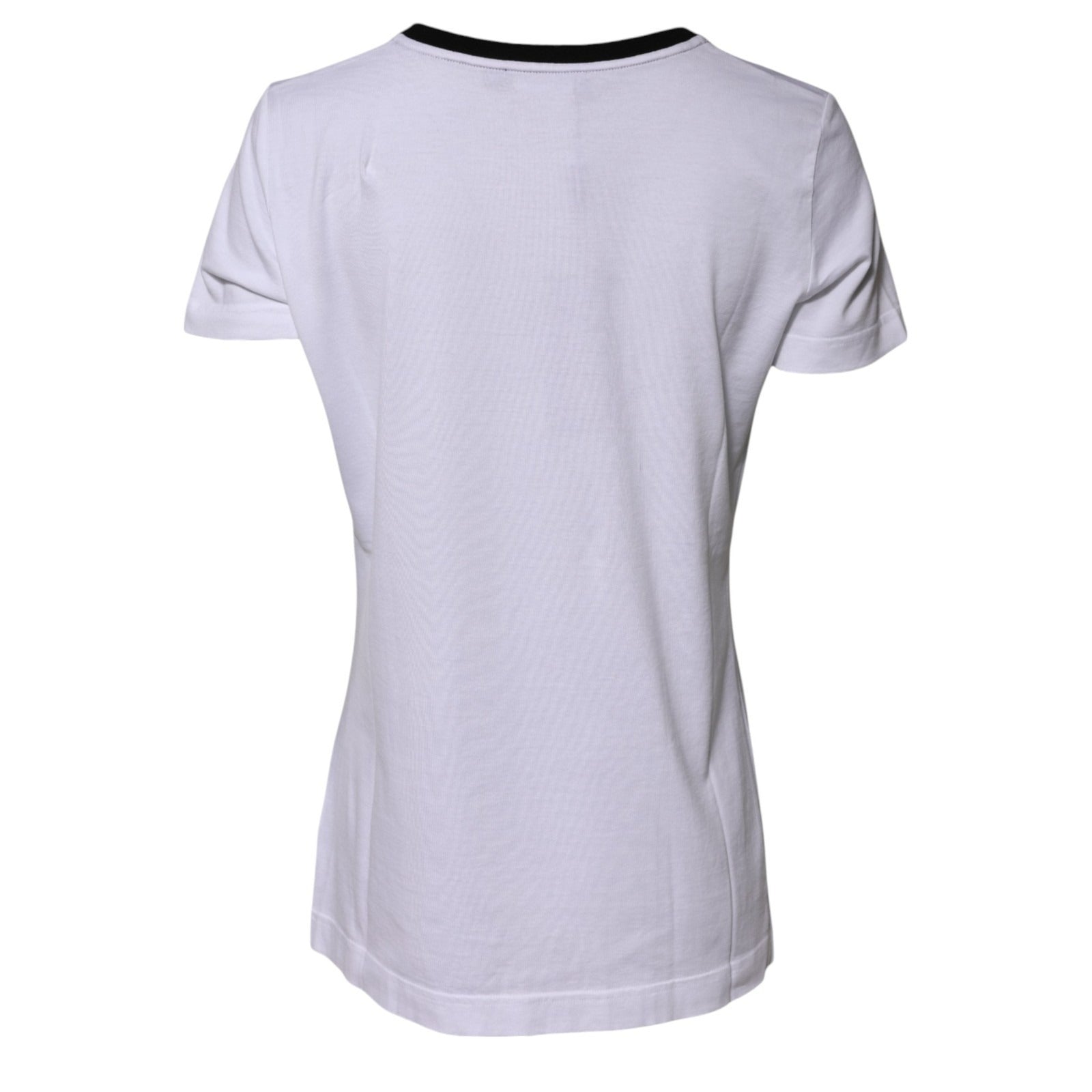 Dolce & Gabbana White Eleganza Cotton Crew Neck Tee Women's T-shirt