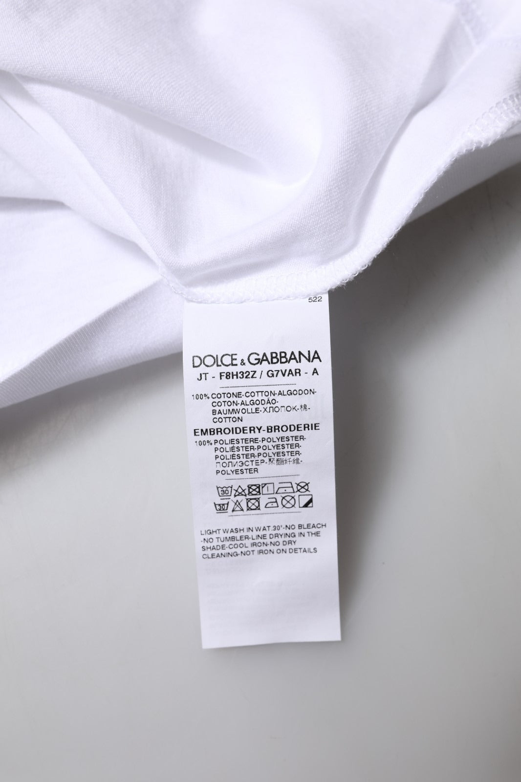 Dolce & Gabbana White Eleganza Cotton Crew Neck Tee Women's T-shirt