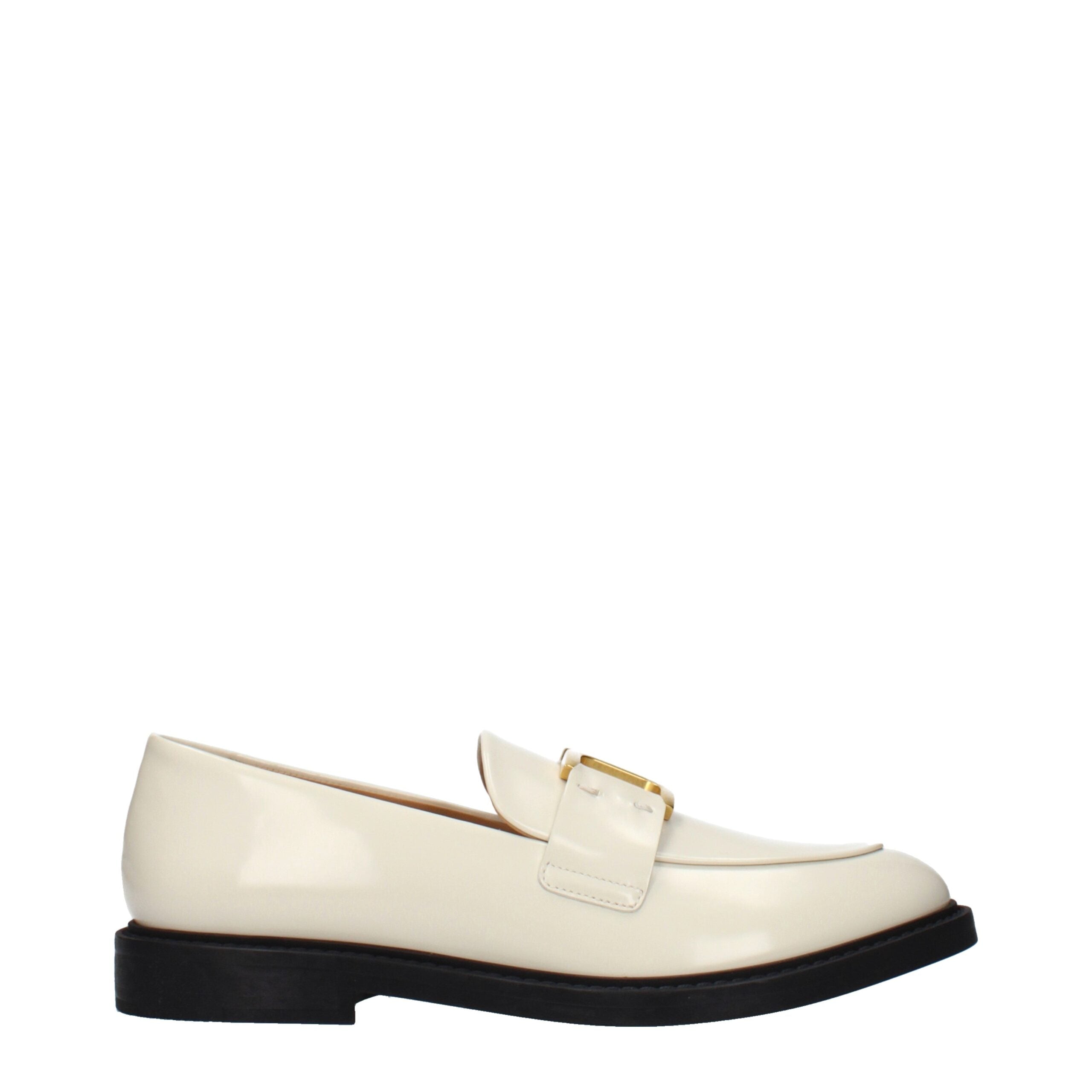 Chloé Beige Leather Slip-On Women's Loafers