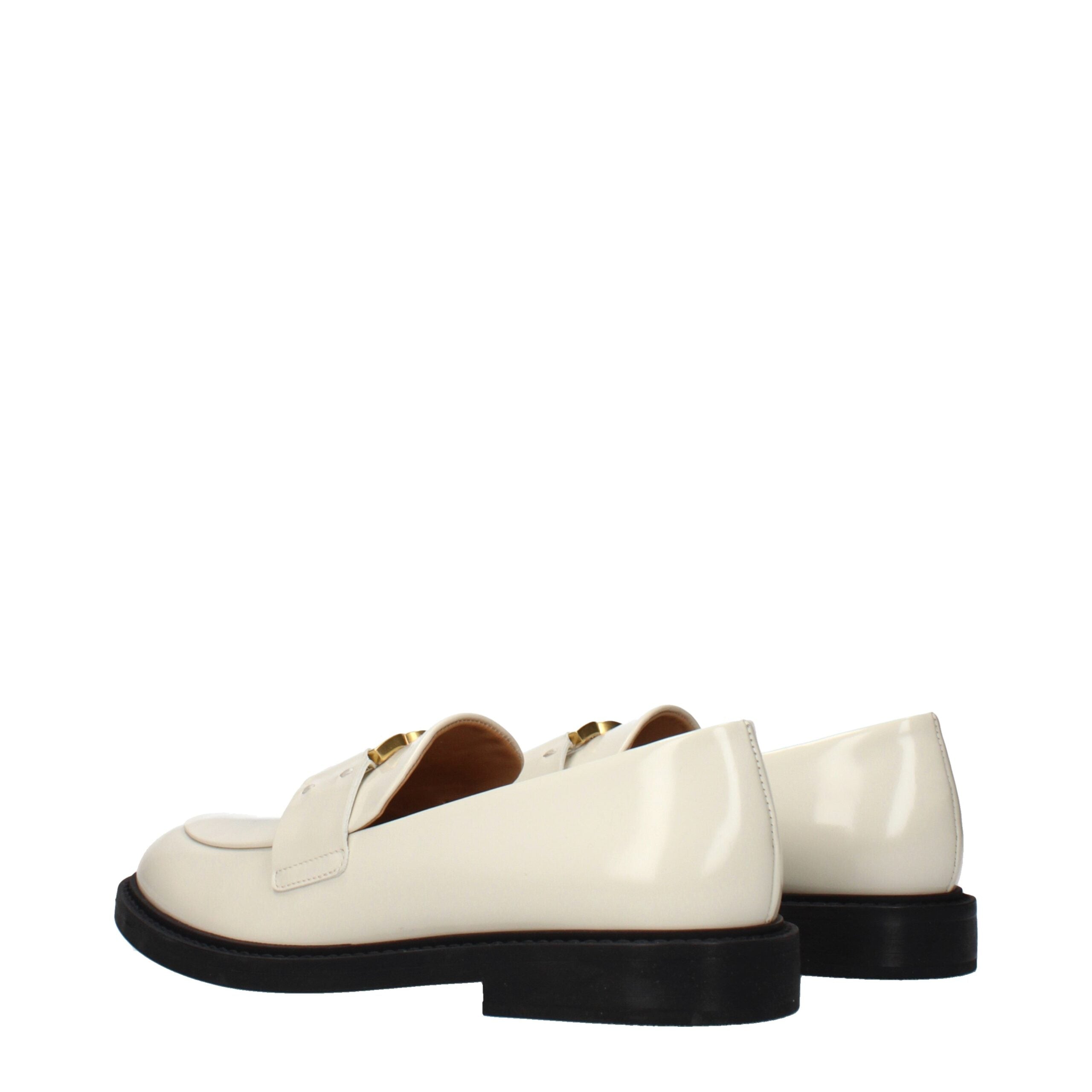 Chloé Beige Leather Slip-On Women's Loafers