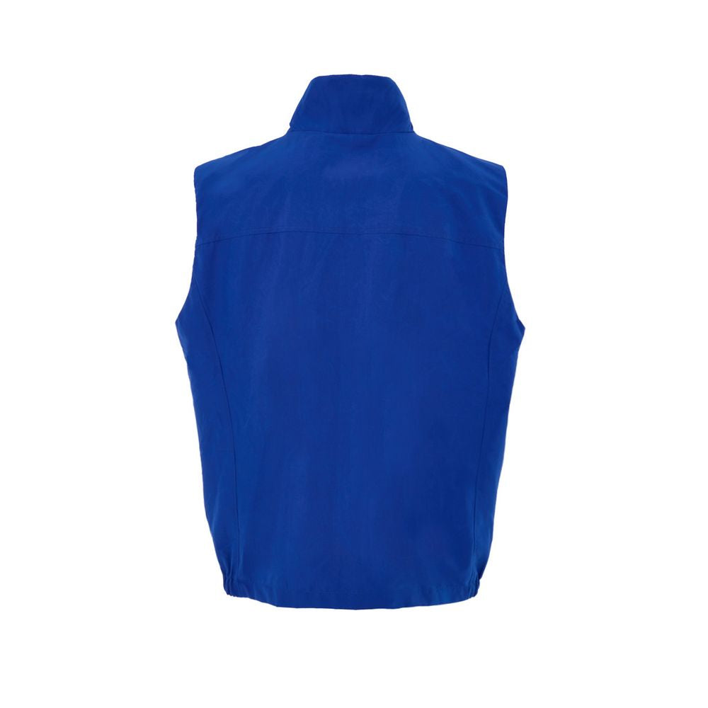 Paul & Shark Blue Polyester Sleveless Men's Jacket