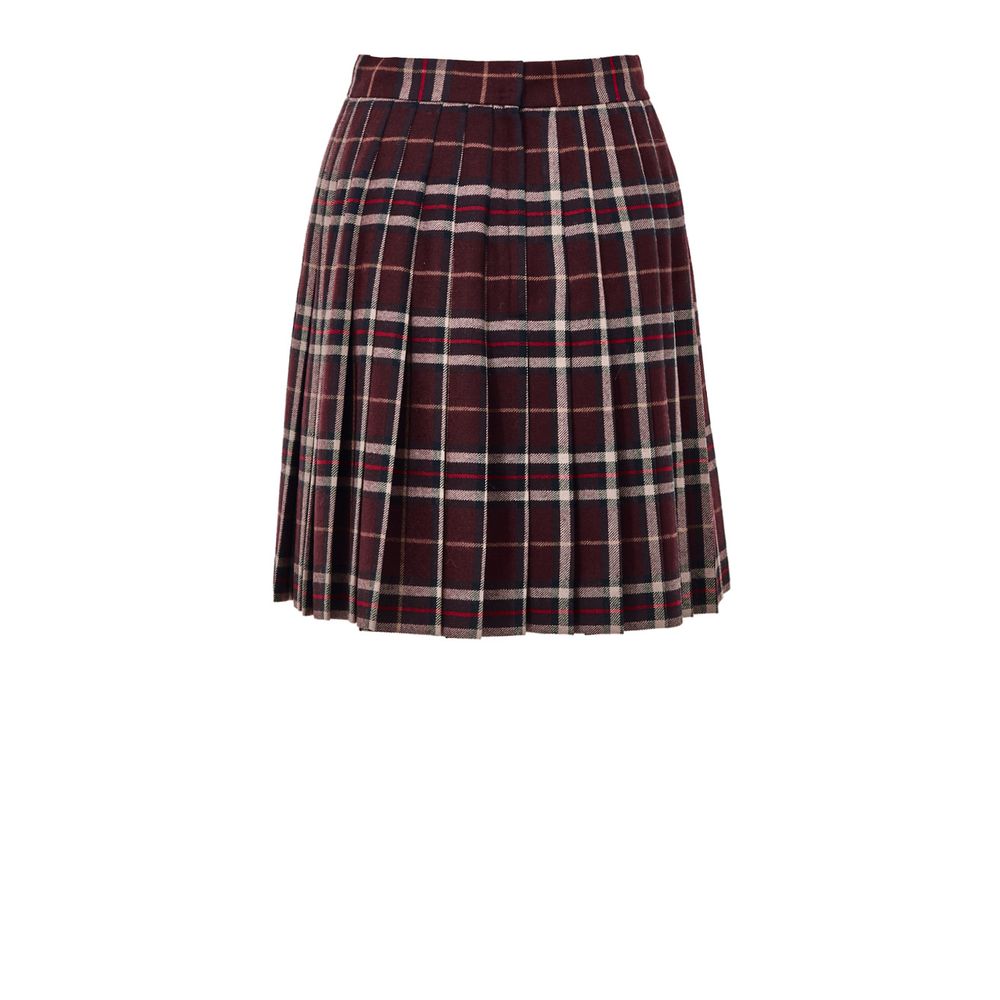 Dolce & Gabbana Bordeaux Wool Mini Women's Skirt