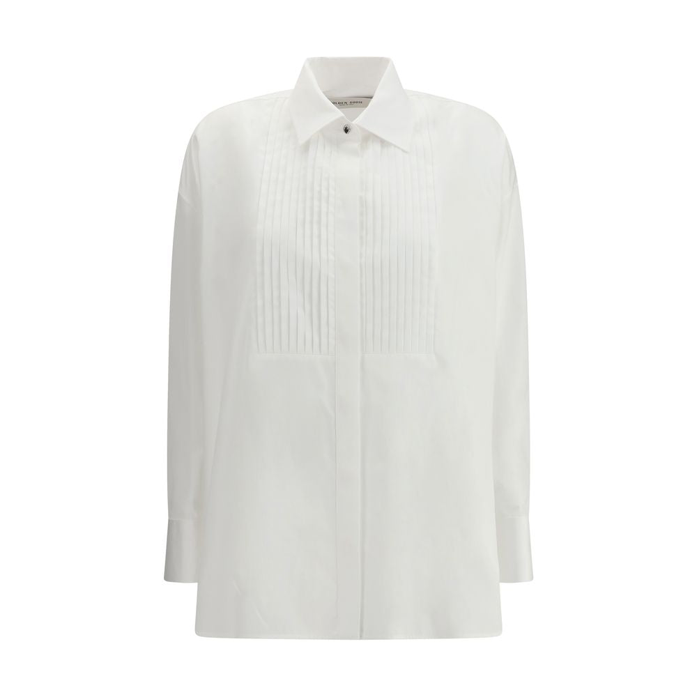 Golden Goose White Cotton Dress Women's Shirt
