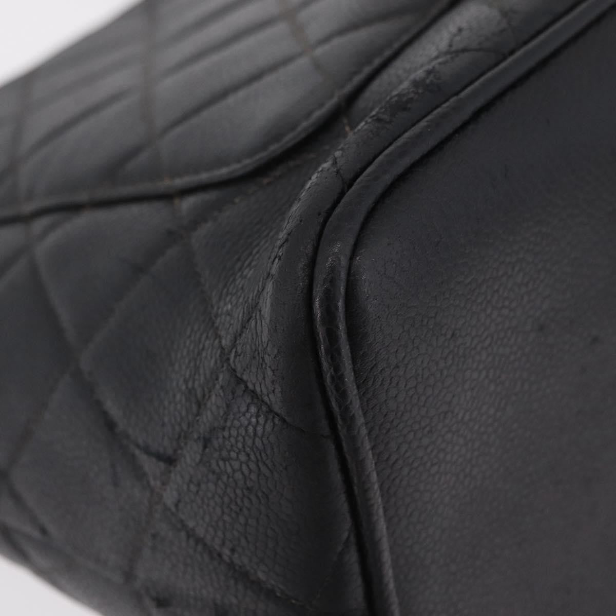 Chanel Medallion Quilted Caviar Black Calfskin Tote Bag Bag (Pre-Owned)