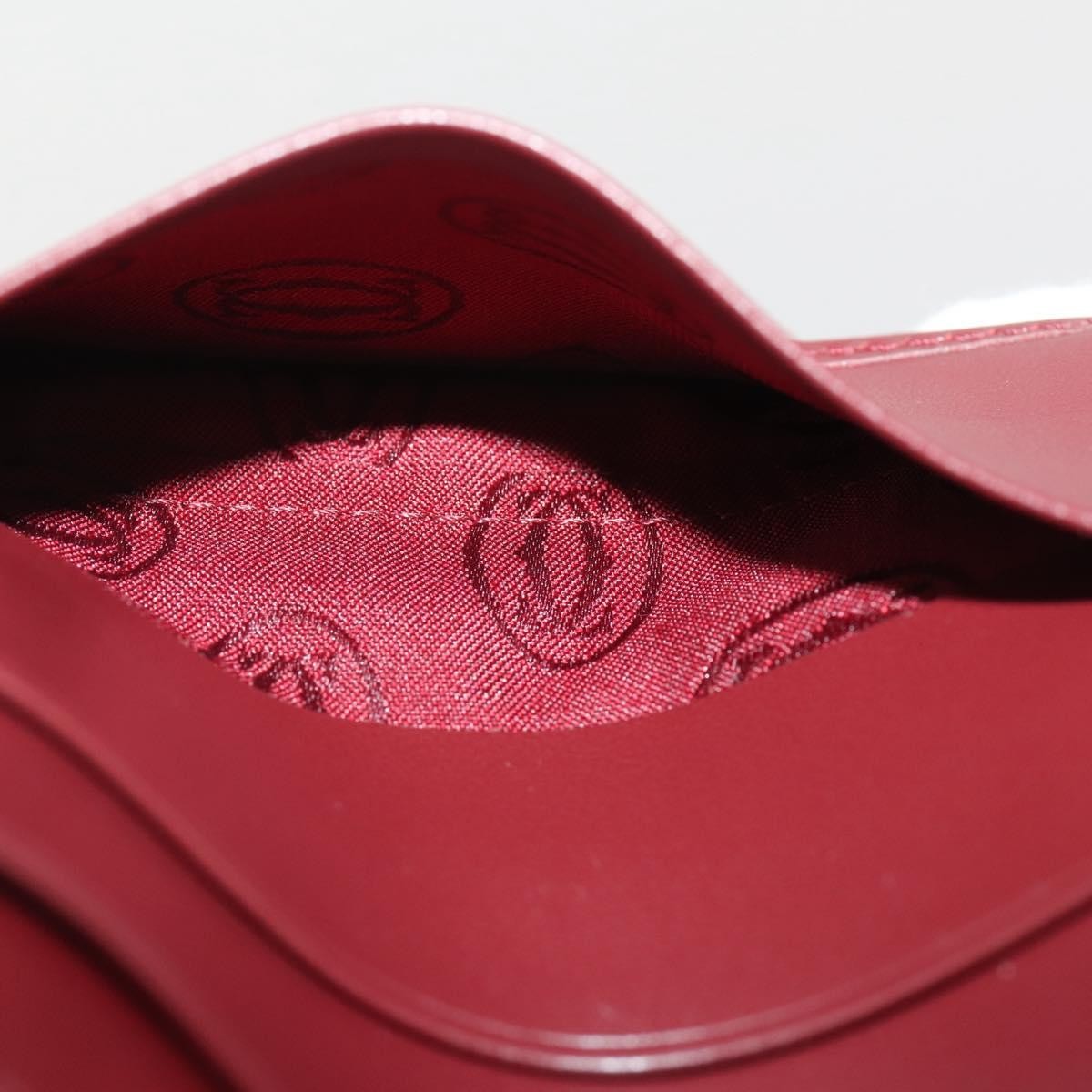 Cartier Coin Purse Must De Cartier Leather Burgundy Leather Wallets Accessory (Pre-Owned)