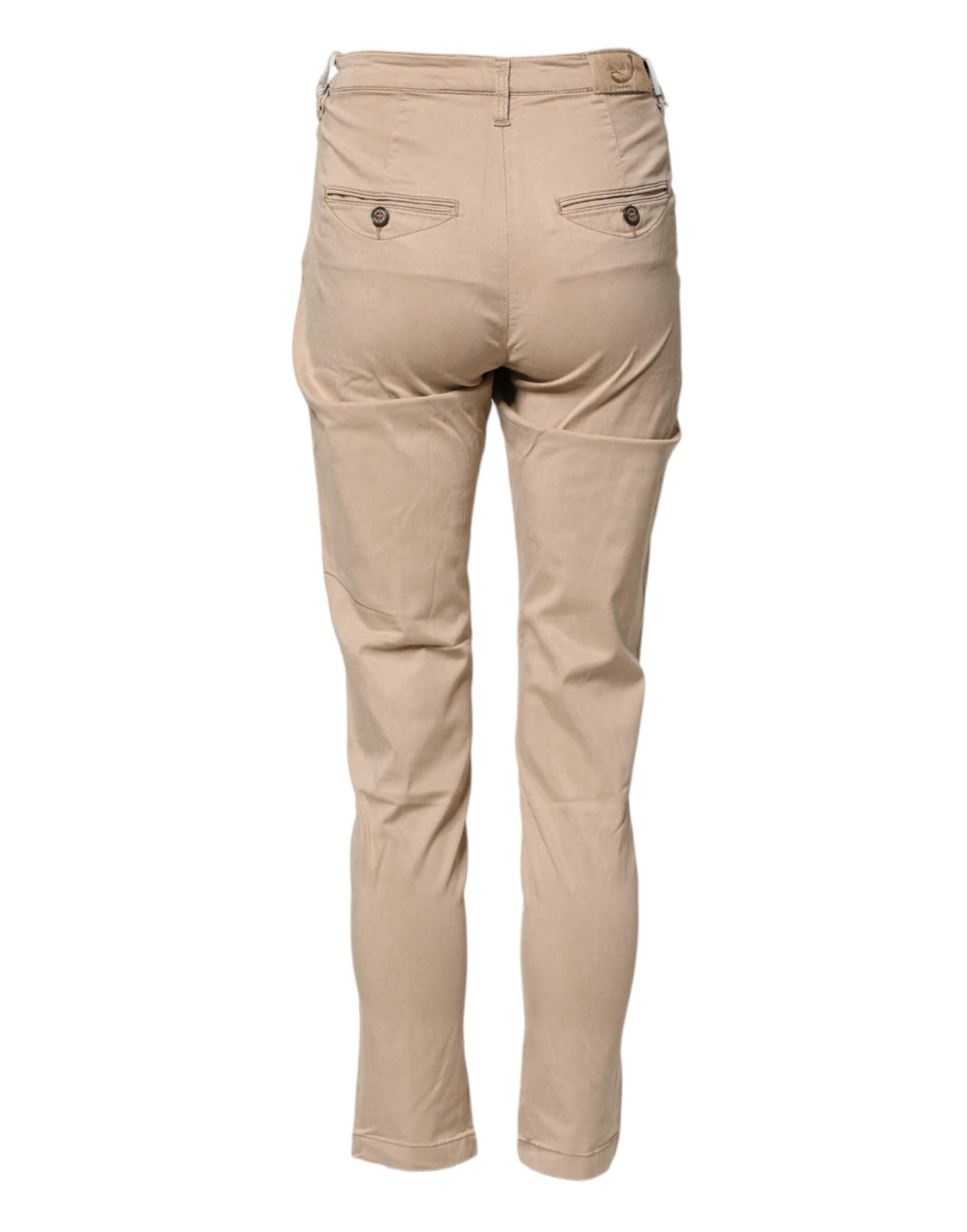 Jacob Cohen Beige Lyocell Skinny High Waist Chino Casual Women's Pants (Pre-Owned)