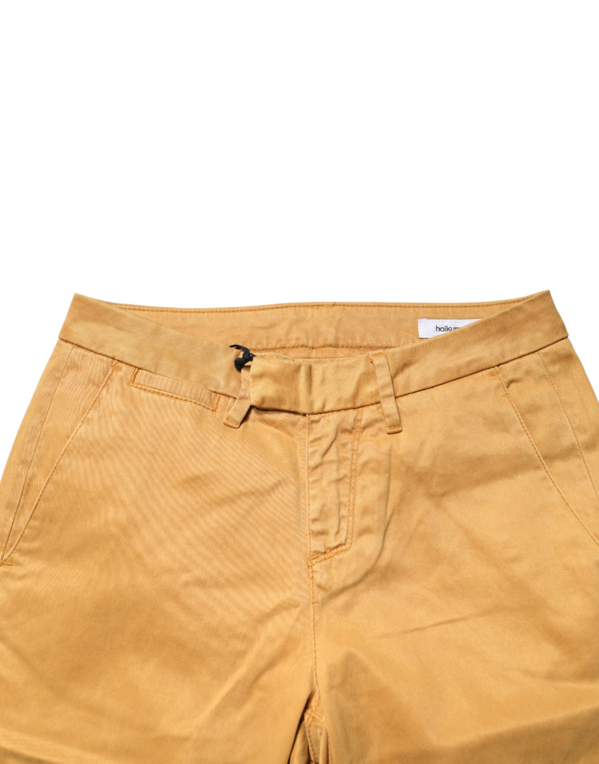 Haikure Beige Tapered Mid Waist Chino Casual Trouser Women's Pants (Pre-Owned)