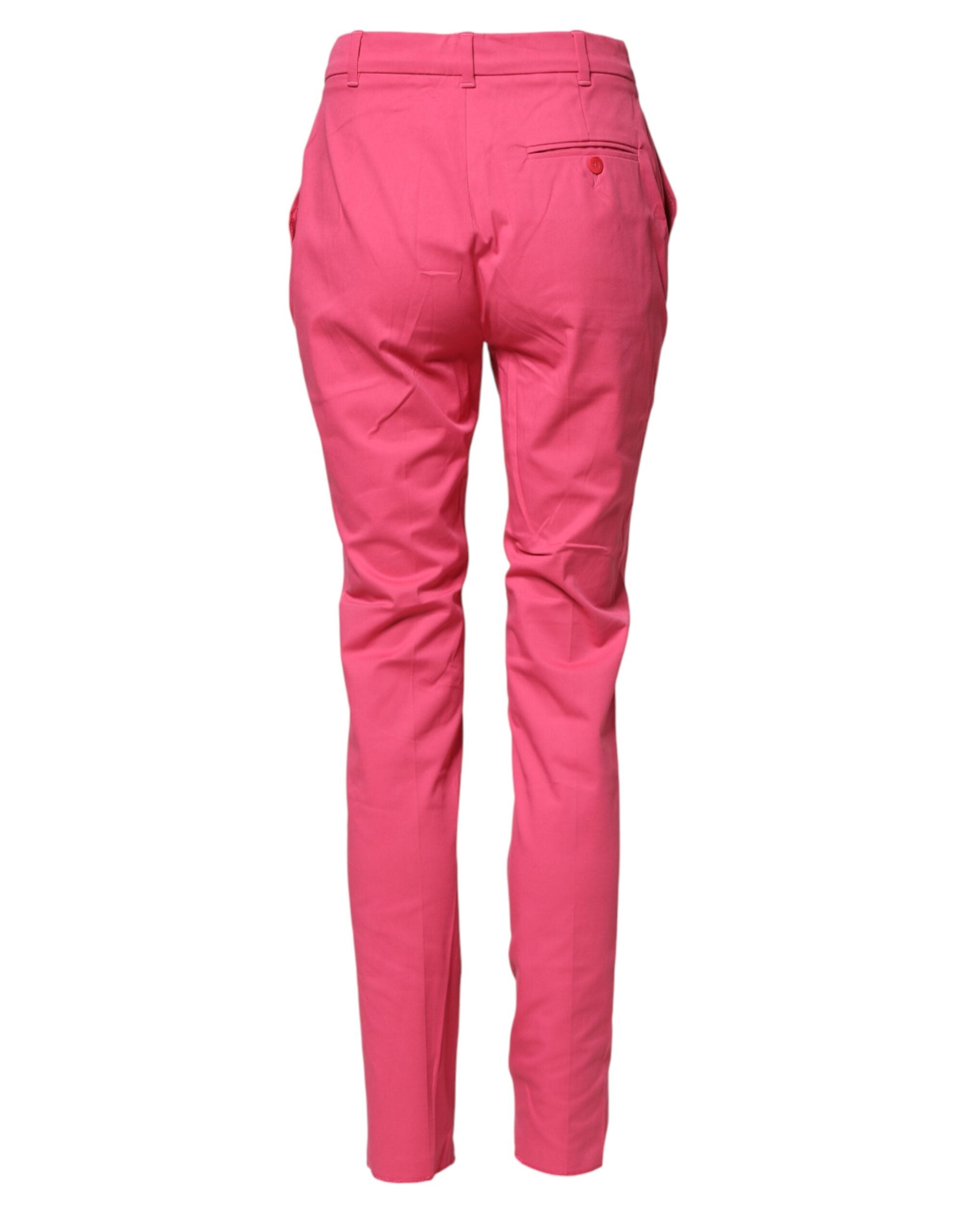 Max Mara Pink Skinny High Waist Chino Trouser Women's Pants (Pre-Owned)