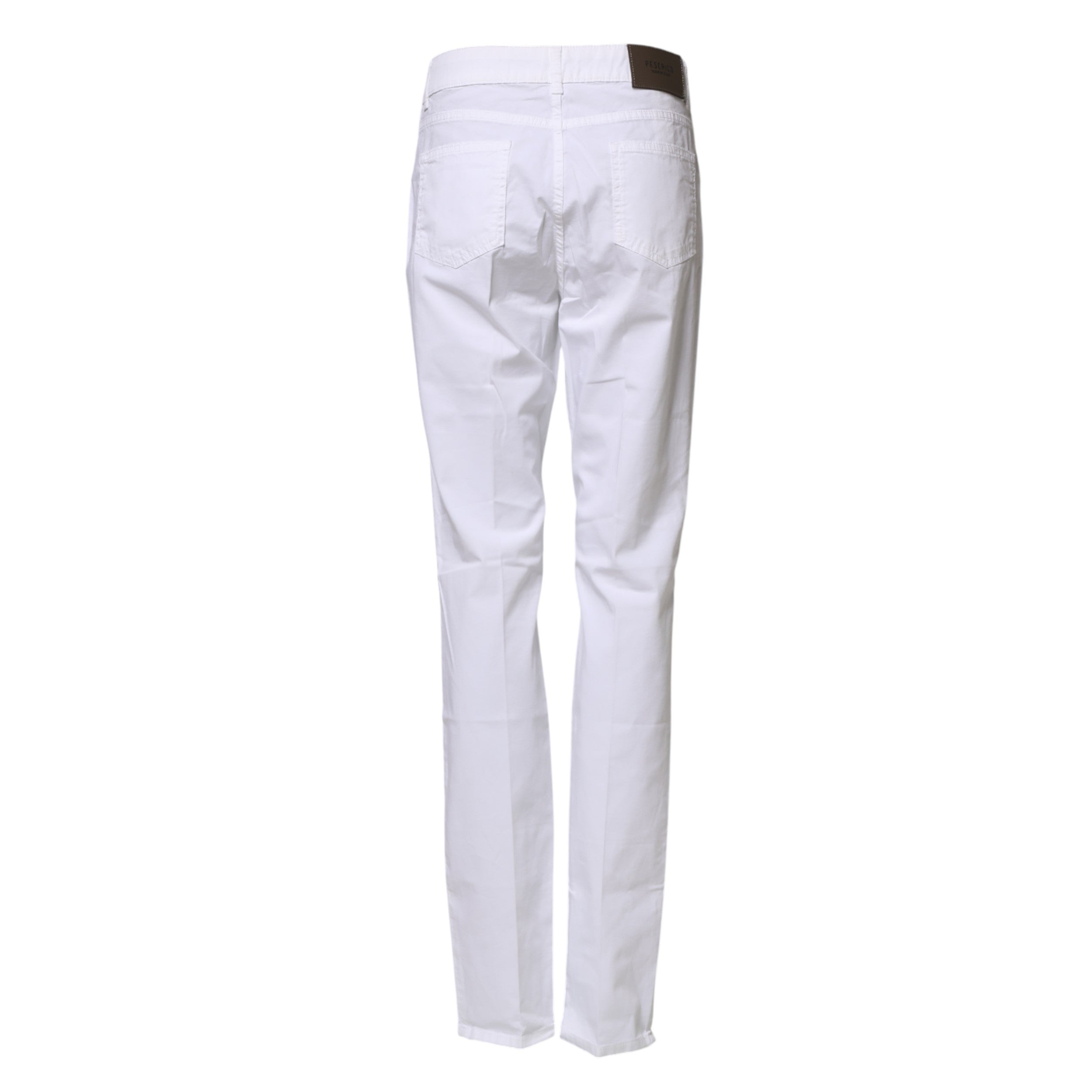 Peserico White Cotton Skinny Mid Waist Chino Trouser Women's Pants (Pre-Owned)