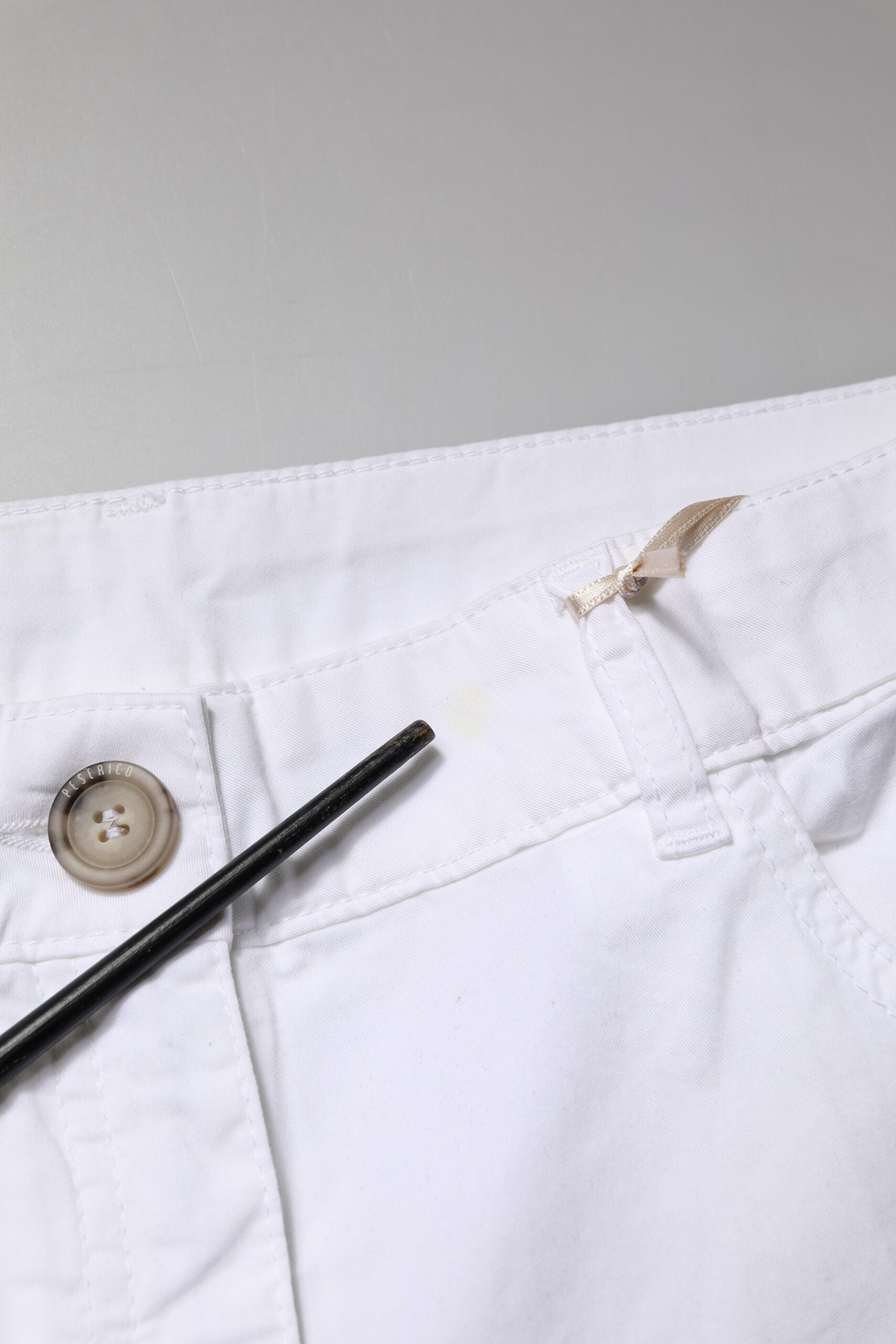Peserico White Cotton Skinny Mid Waist Chino Trouser Women's Pants (Pre-Owned)