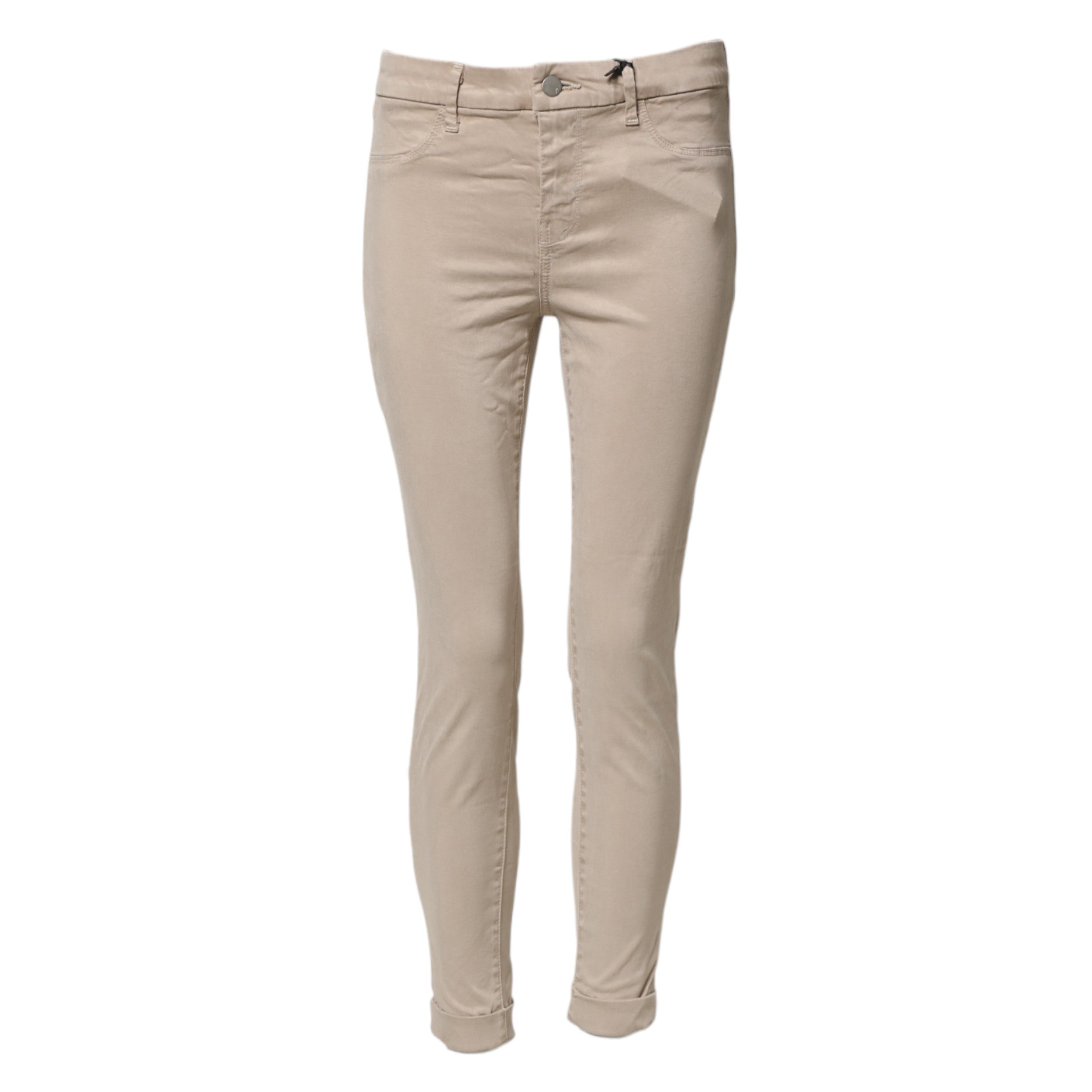 J Brand Beige Skinny Mid Waist Chino Casual Trouser Women's Pants (Pre-Owned)