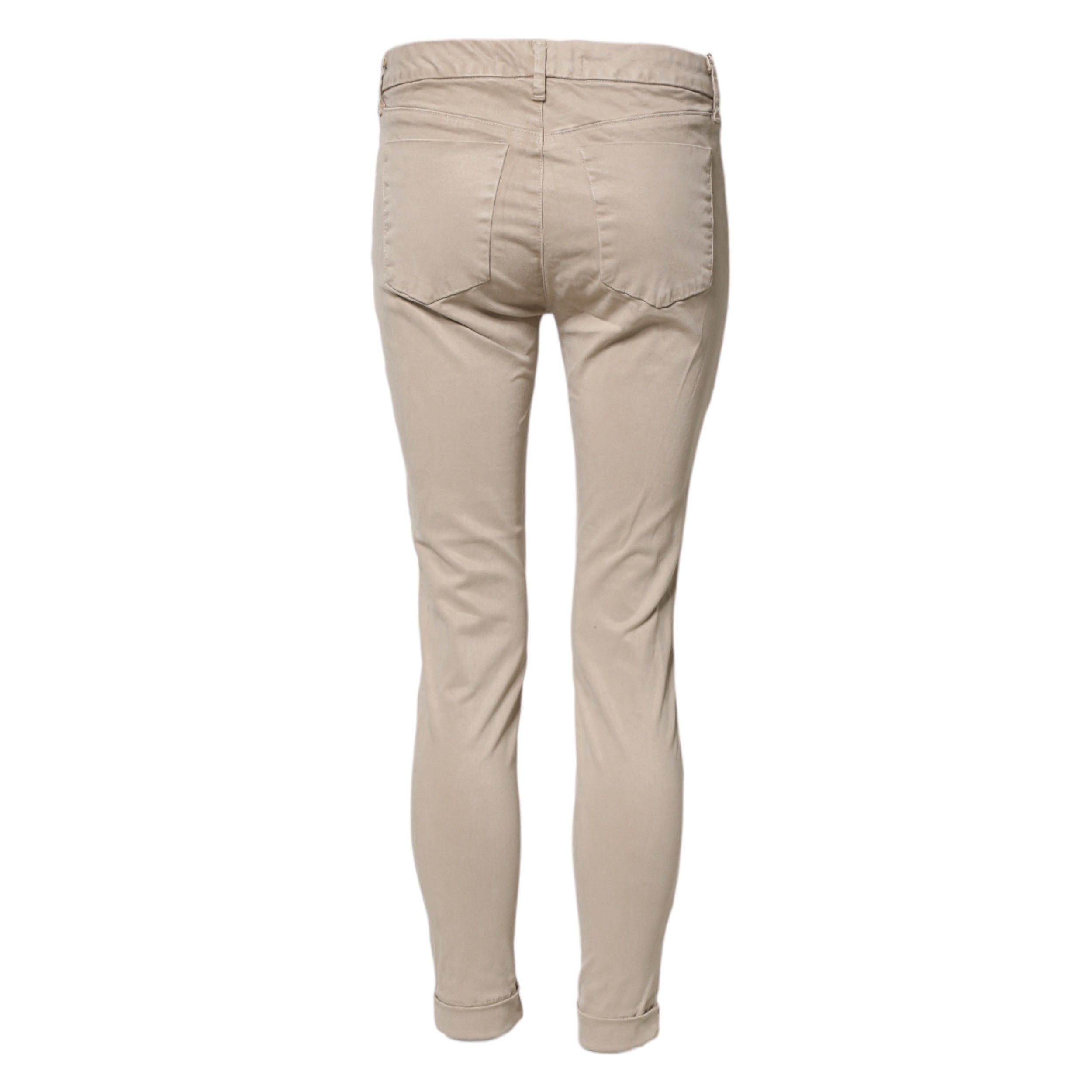 J Brand Beige Skinny Mid Waist Chino Casual Trouser Women's Pants (Pre-Owned)