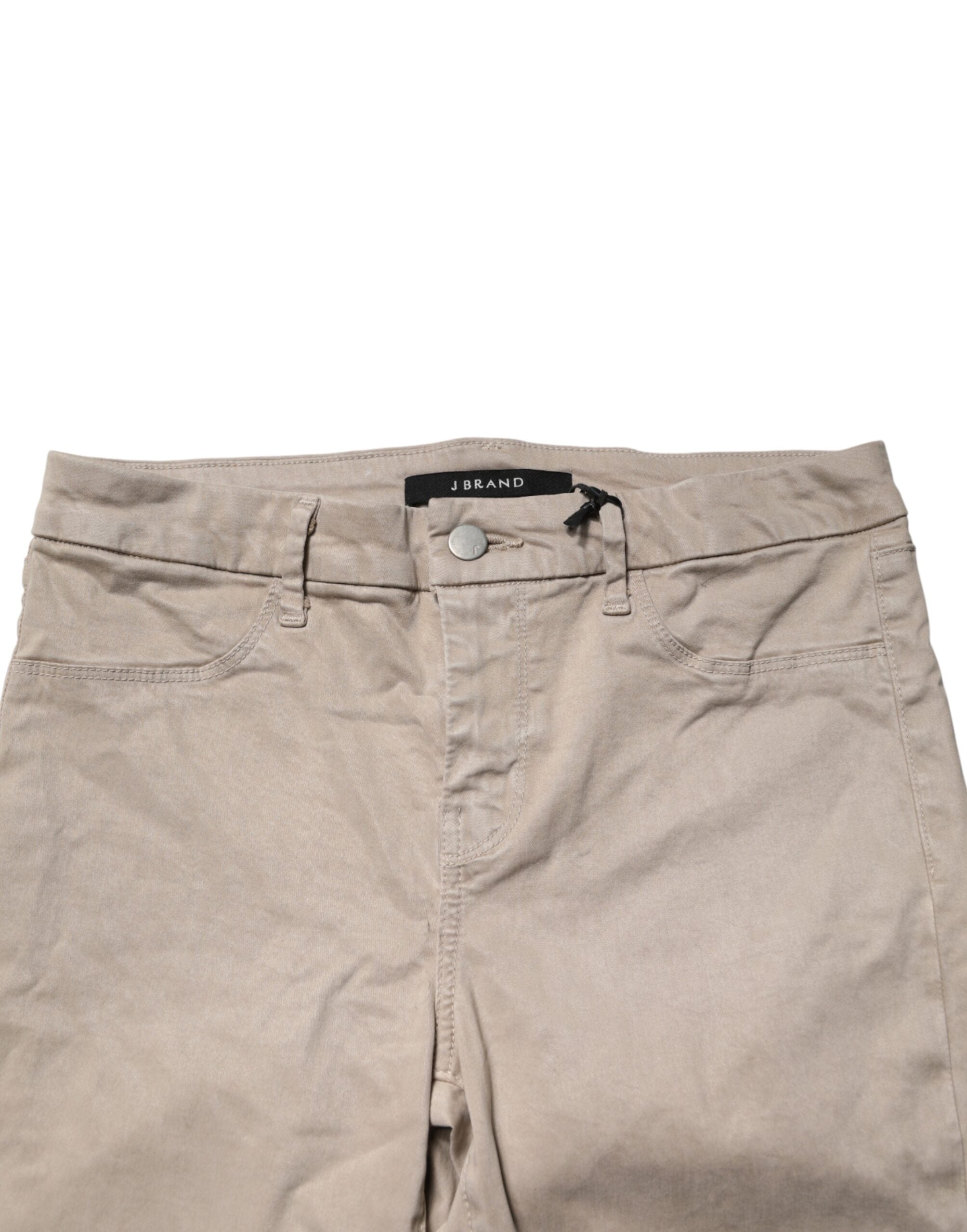 J Brand Beige Skinny Mid Waist Chino Casual Trouser Women's Pants (Pre-Owned)
