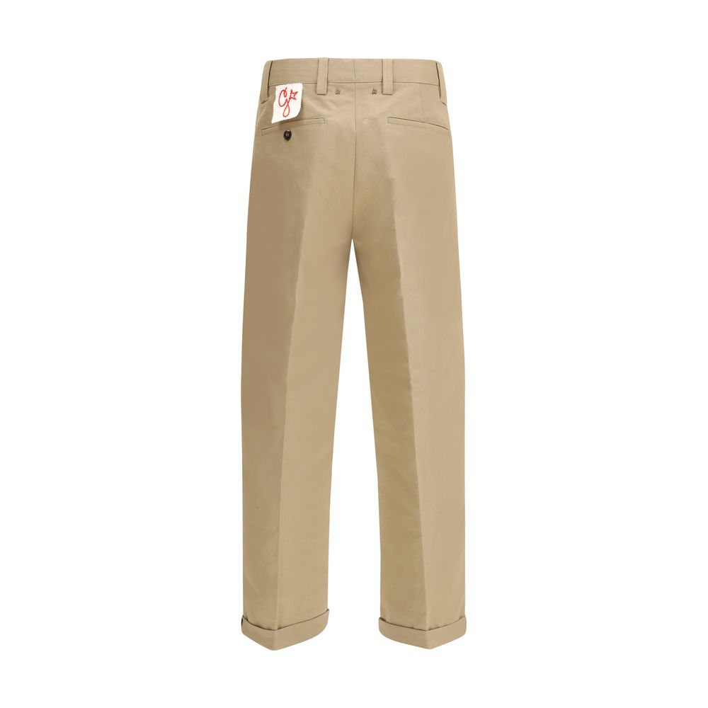 Golden Goose Beige Cotton Chino Men's Pants