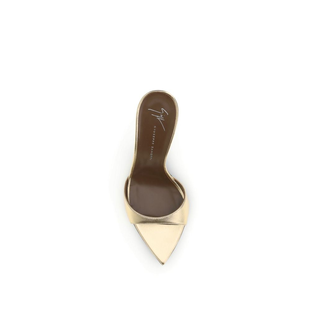 Giuseppe Zanotti Gold Leather Stiletto Heel Women's Sandals