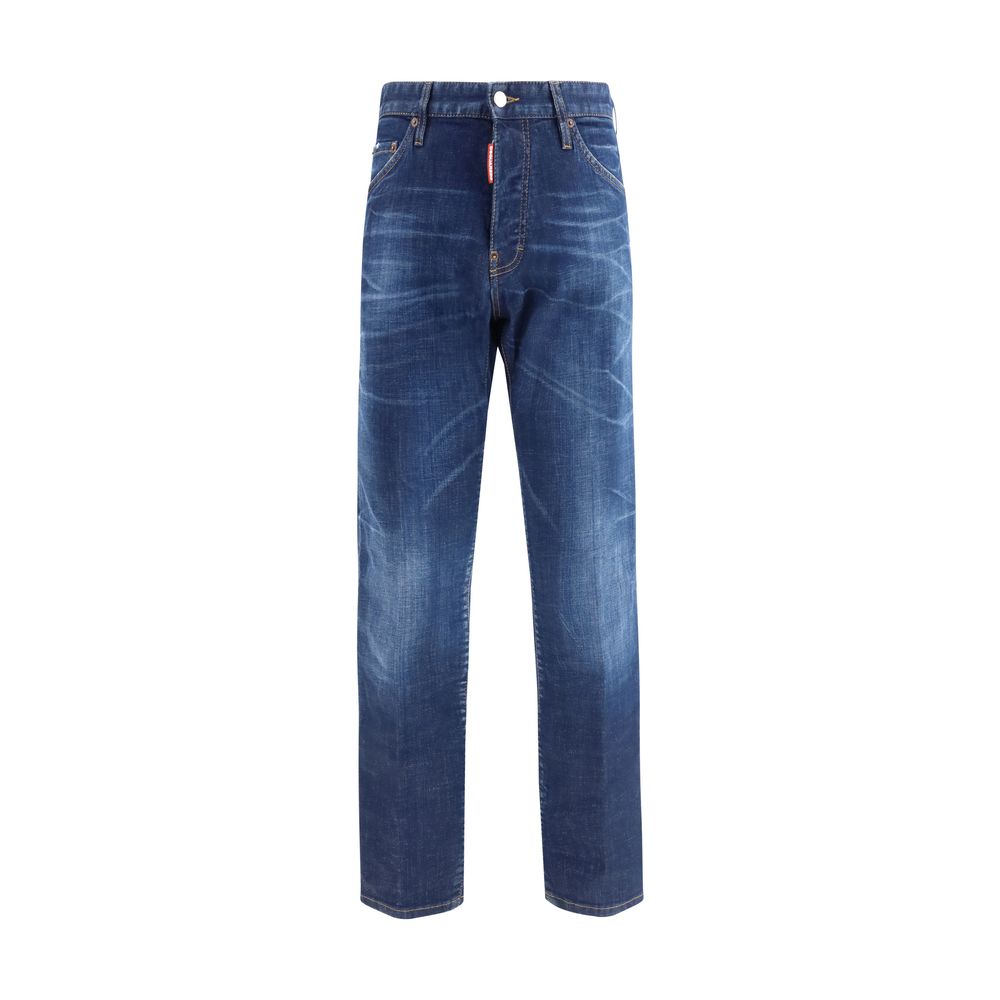 Dsquared² Blue Cotton Slim Fit Men's Jeans
